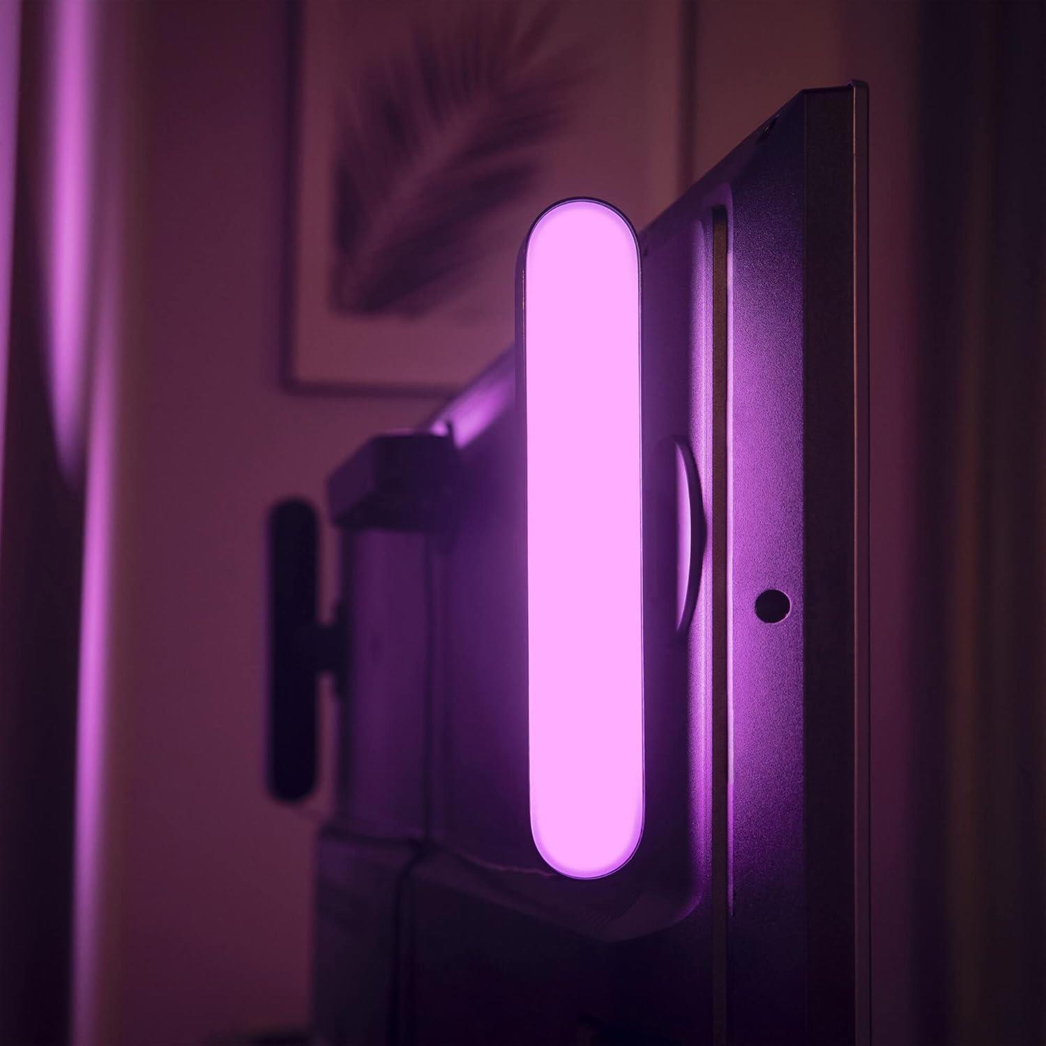 Philips Hue Beyaz ve Renkli Ambians Play Akıllı Çubuk Lamba İkili Paket ve Hue Bridge, Siyah