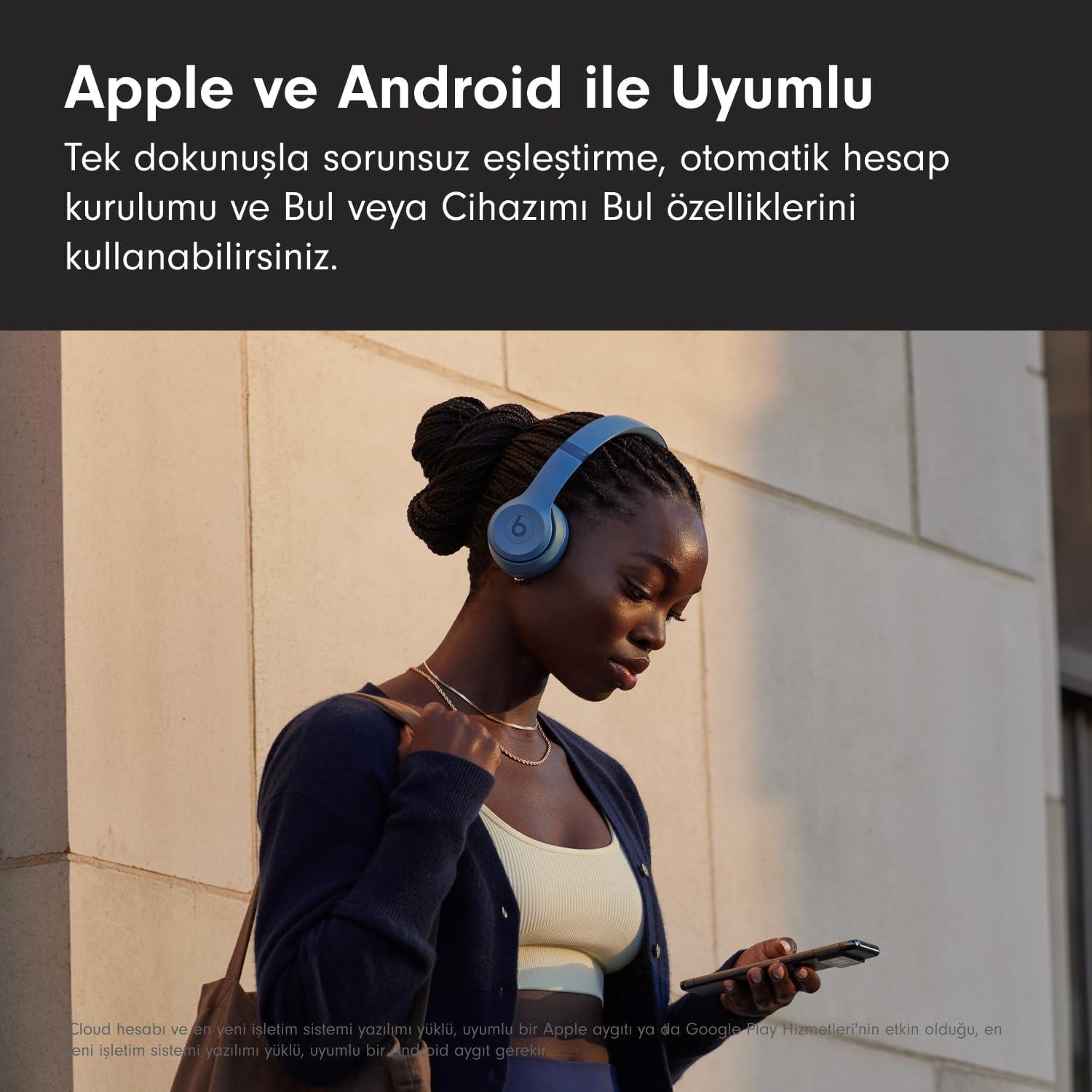 Beats Solo 4  Kablosuz Bluetooth Kulak Üstü Kulaklık - Arduvaz Mavisi