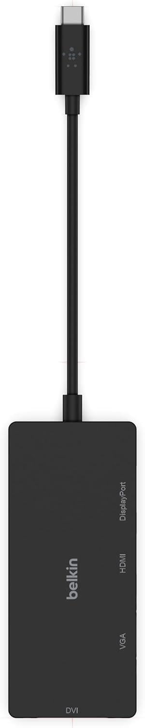 Belkin Multiport USB-C Adaptörü (VGA, DVI, 4K HDMI, 4K DisplayPort özellikli USB-C Video Adaptörü)