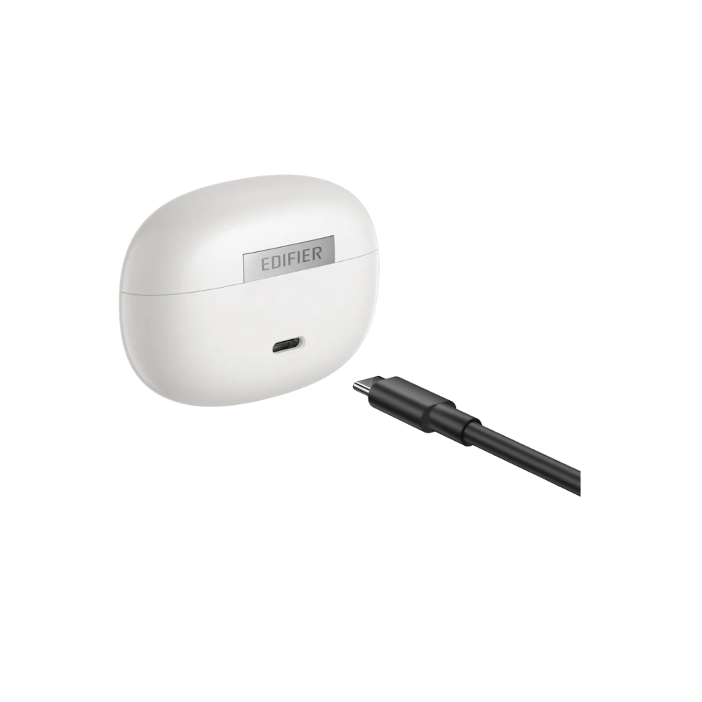 Edifier Comfo Q Bluetooth 5.4 OpenEar TWS Kablosuz Kulaklık – 32 Saat Pil, IP56, AI Çağrı Gürültü Azaltma - Beyaz