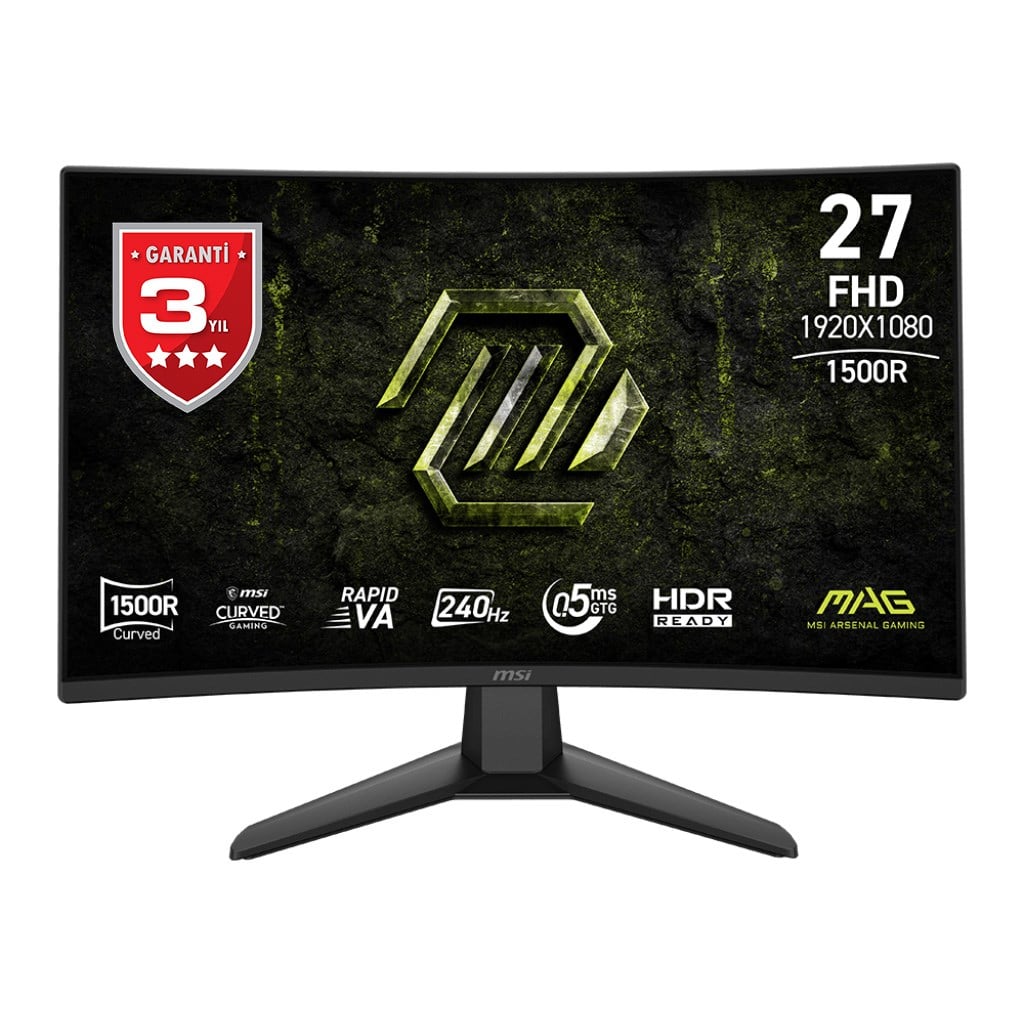 MSI 27 MAG 274CF X24 1920x1080 (FHD) 16:09 CURVE 1500R RAPID VA 240Hz 0.5MS (Min.) FREESYNC PREMIUM 