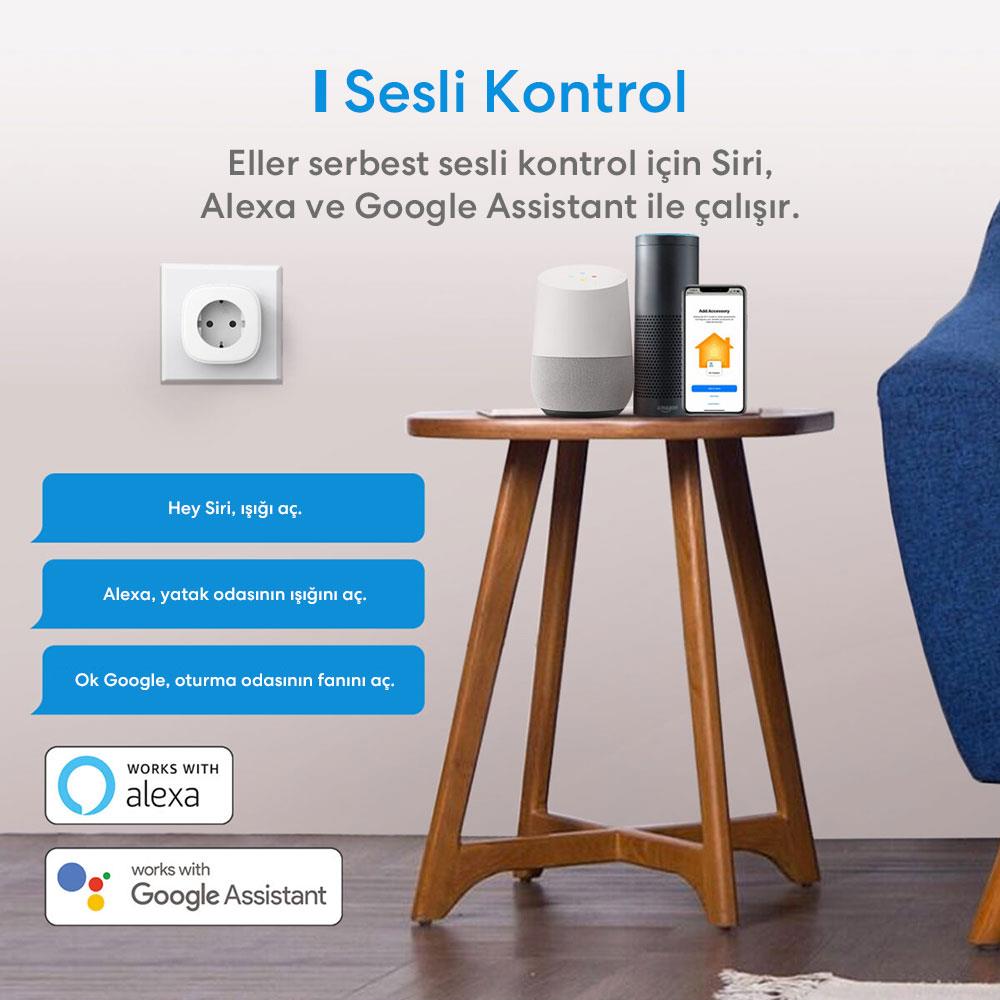 Meross Akıllı Priz Tekli MSS210