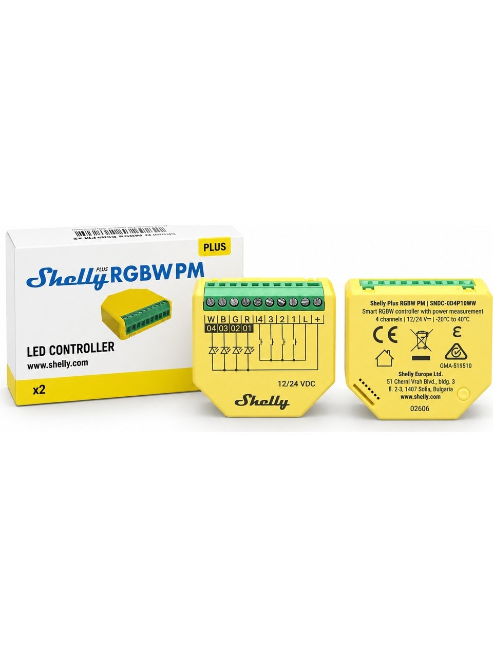 Shelly Plus RGBW PM x2