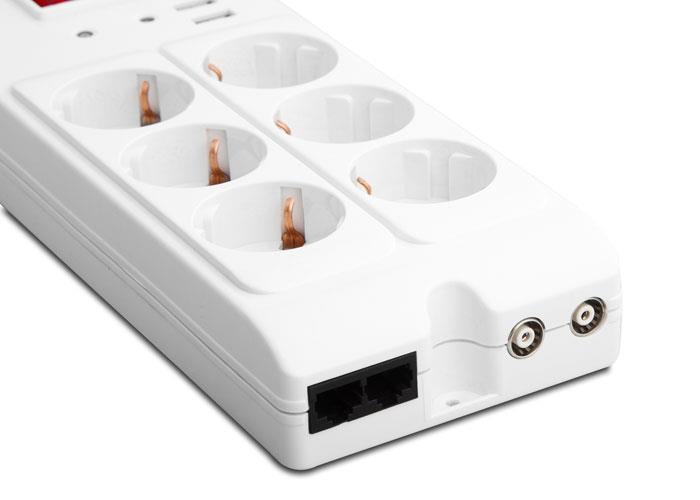 S-link SPG78-6-15 1.5m 6lı Akım Kor.2*Usb 1000Joul Priz Çoklayıcı