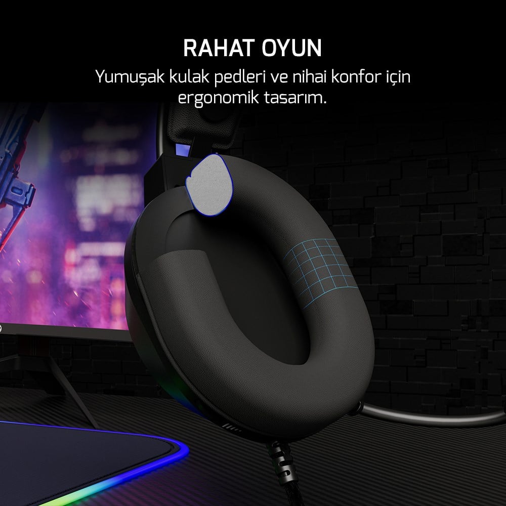 GAMEPOWER VOLDON SİYAH 7.1 RAINBOW GAMING KULAKLIK