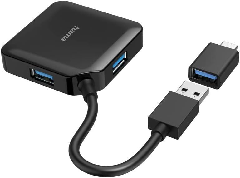 Hama USB Hub, 4 Ports, USB 3.2, 5Gbit, USB-C Adaptör