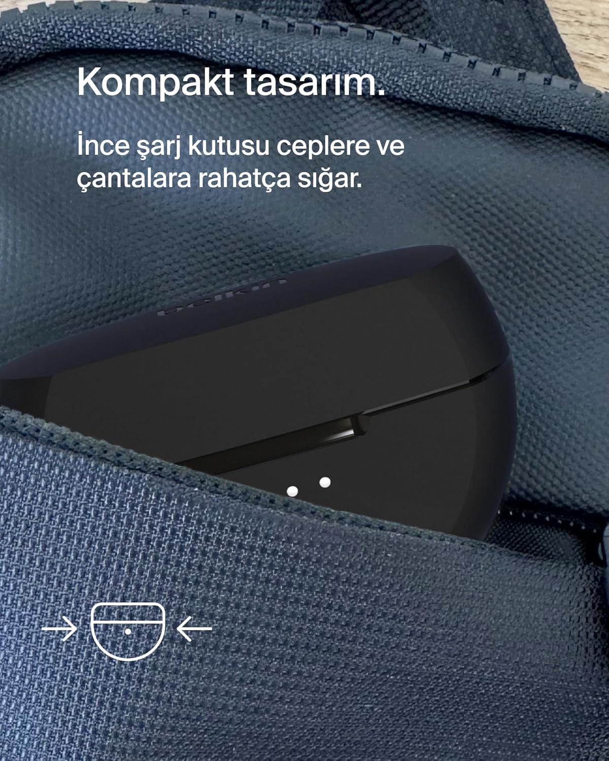 Belkin SoundForm Rhythm TWS Bluetooth Kulaklık, Siyah