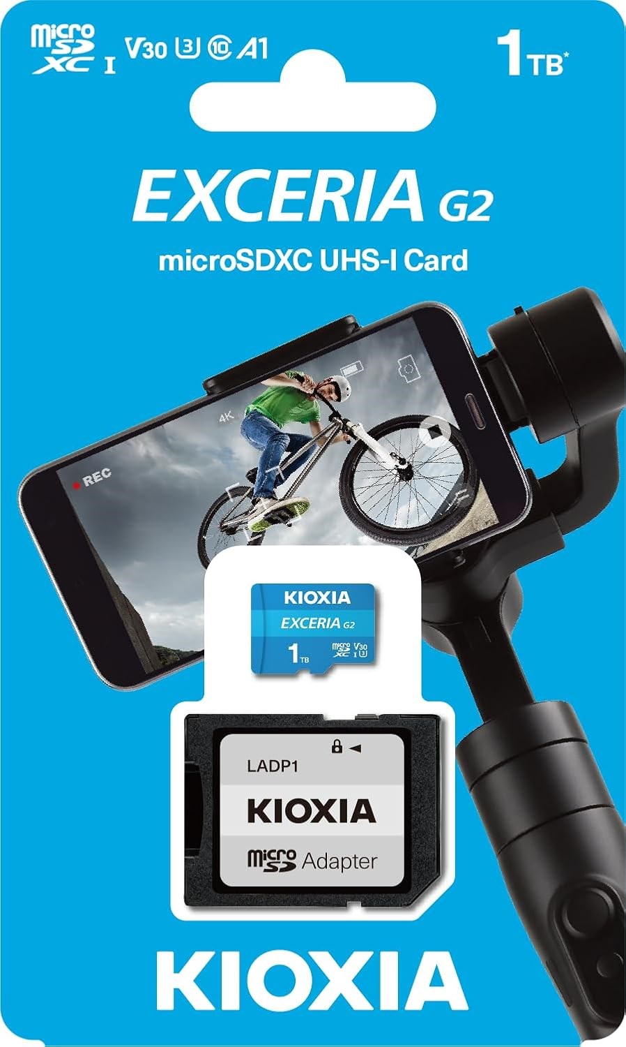KIOXIA 1TB EXCERIAG2 MICRO SDXC U3 V30 4K 100/50