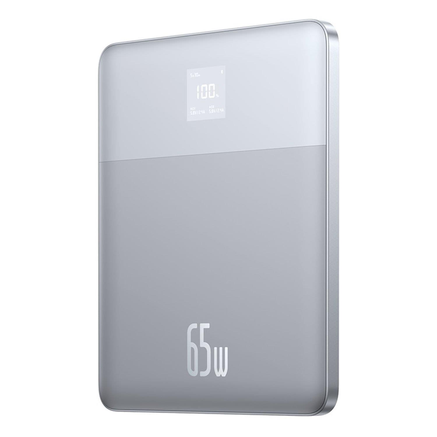 Baseus Blade2 65W 12.000 mAh Dijital Ekranlı Powerbank Gümüş