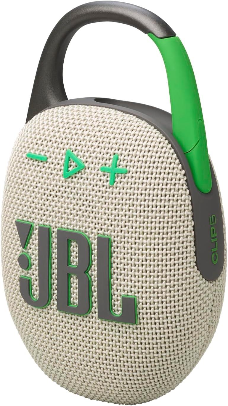 JBL Clip5, Bluetooth Hoparlör IP67, Bej/Yeşil