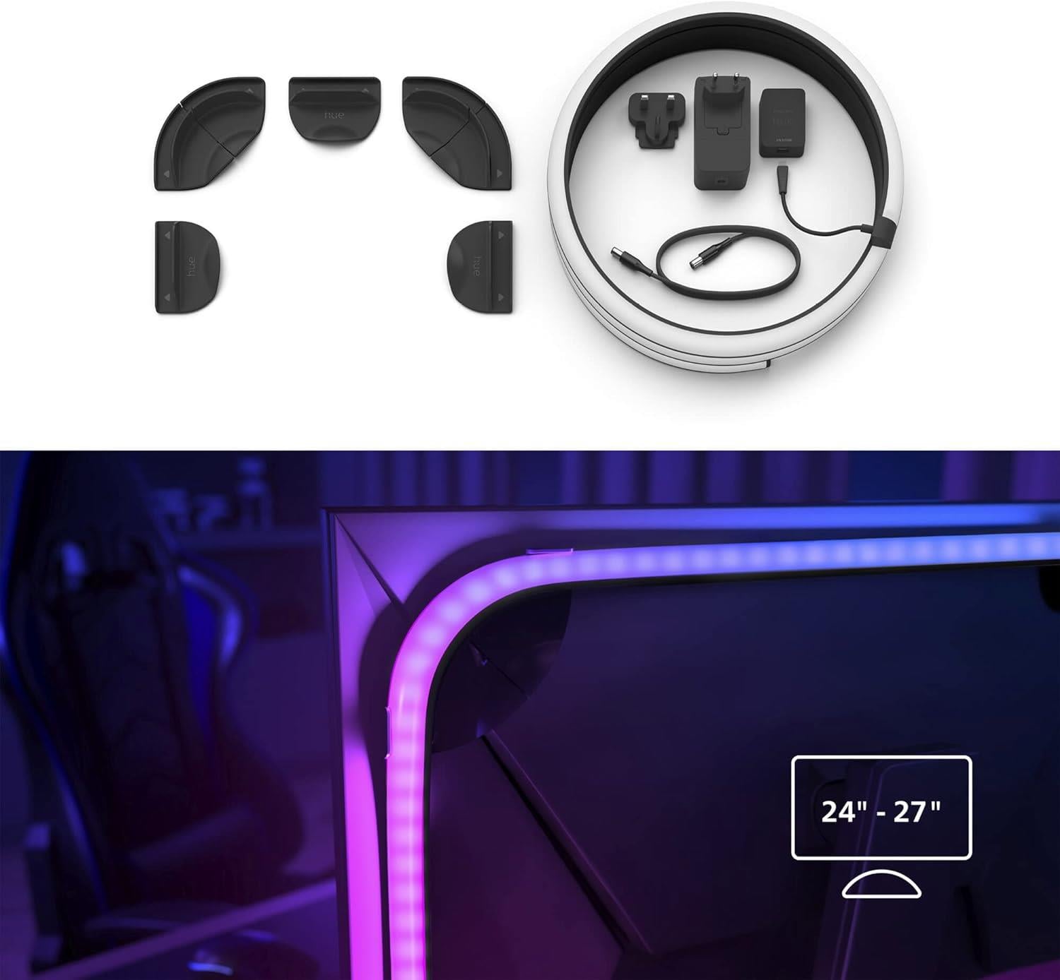 Philips Hue Gradient PC Monitör Akıllı Renkli Led Şerit, 24-27 İnç Aydınlatma - 929003498501