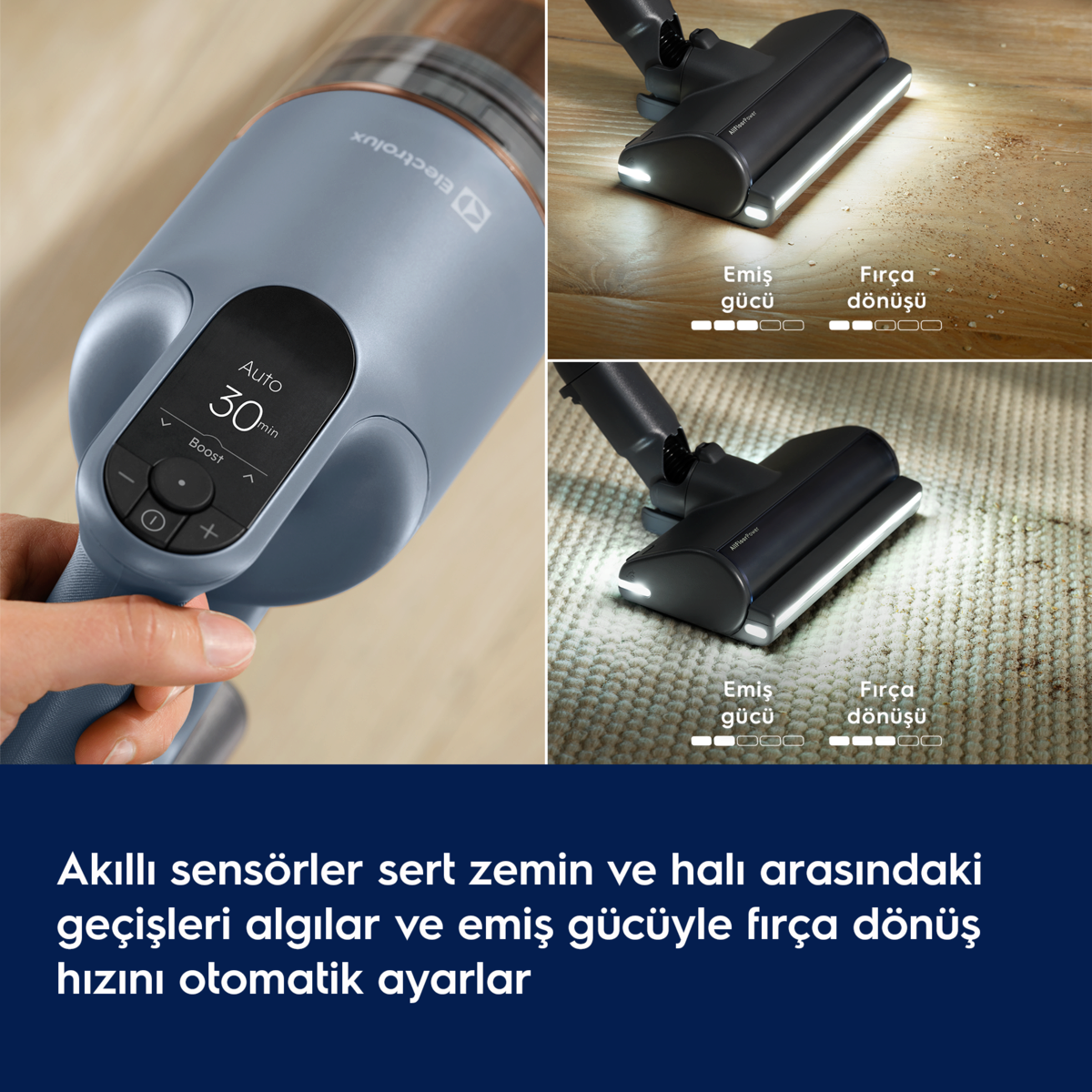 Electrolux Ultimate 900 EP91B21WET Şarjlı Dikey Süpürge Kot Mavisi