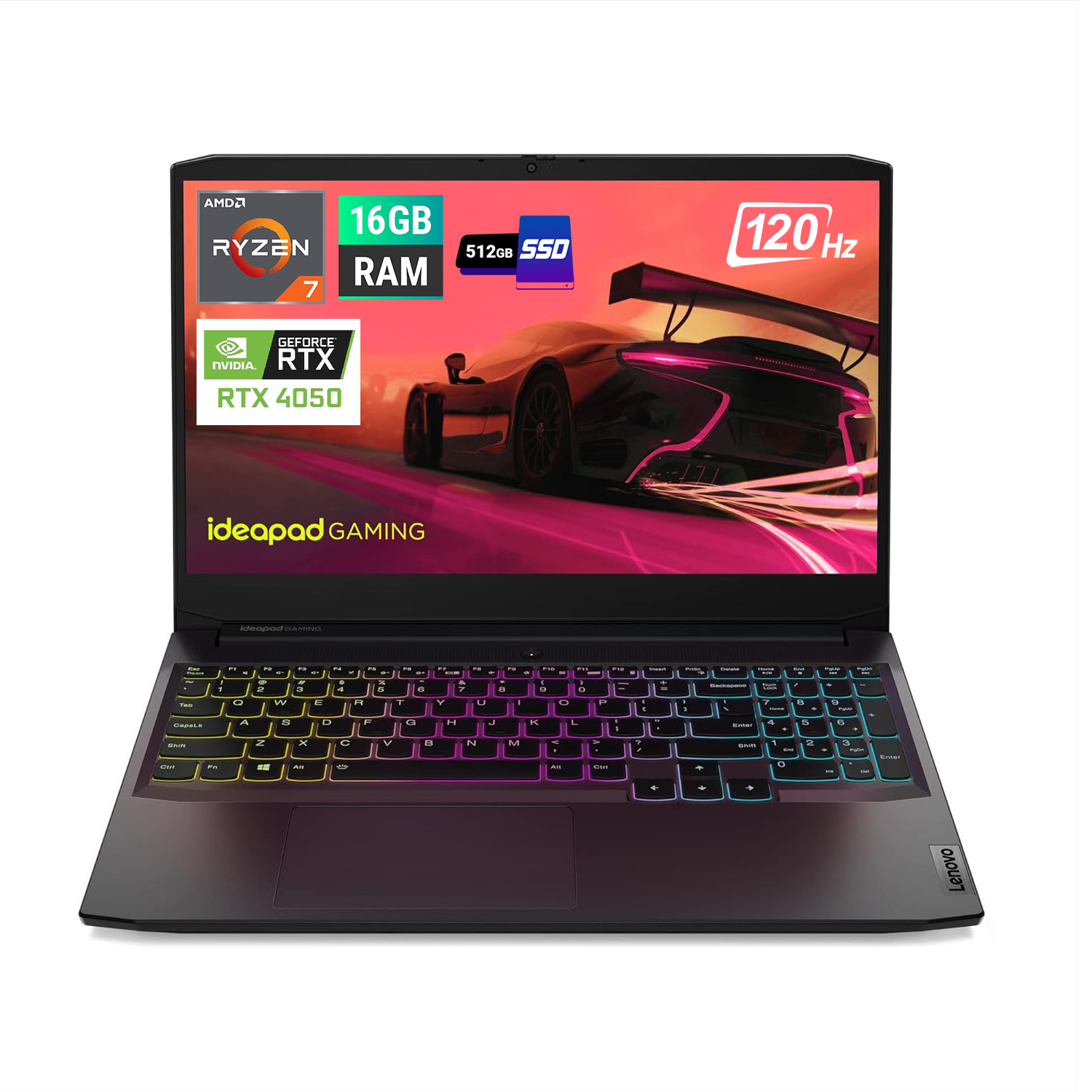Lenovo Ideapad Gaming 3 AMD Ryzen 7 7735HS 16GB 512GB SSD RTX4050 Freedos 15.6