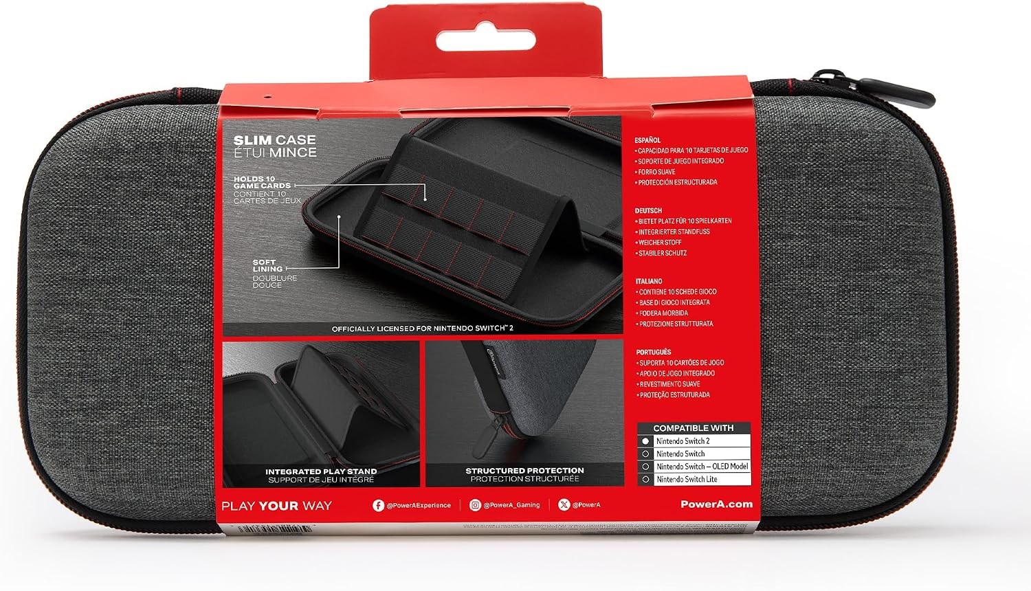PowerA Nintendo Switch 2 Slim Lisanslı Taşıma Çantası