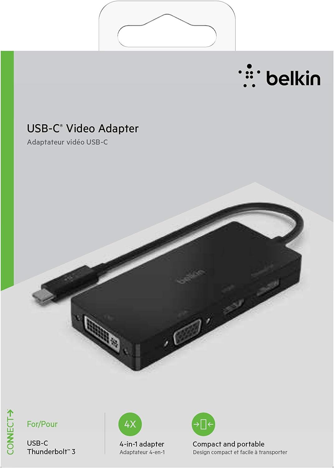 Belkin Multiport Usb-C 'den Çoğaltıcı Video Adaptör - Avc003btbk 