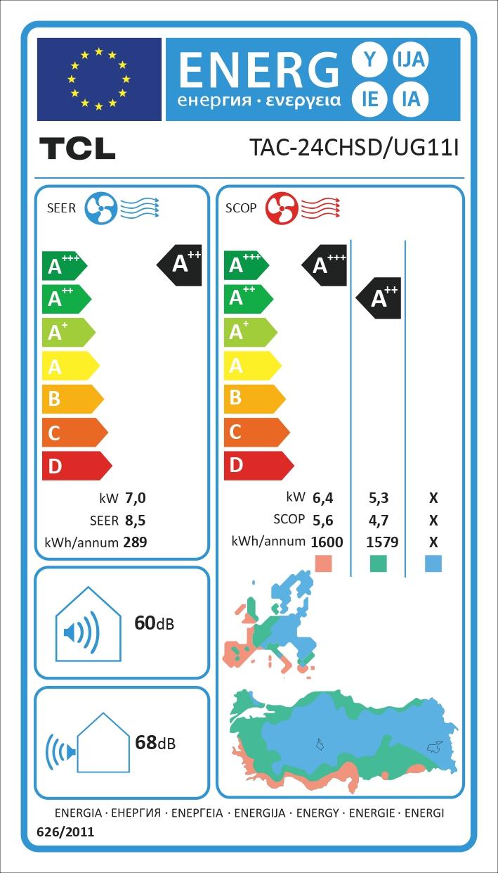 TCL VoxIn 24.000 BTU Klima - Rüzgarsız Hava, T-AI Enerji Tasarrufu, Wi-Fi Özellikli (TAC-24CHSD/UG11I)