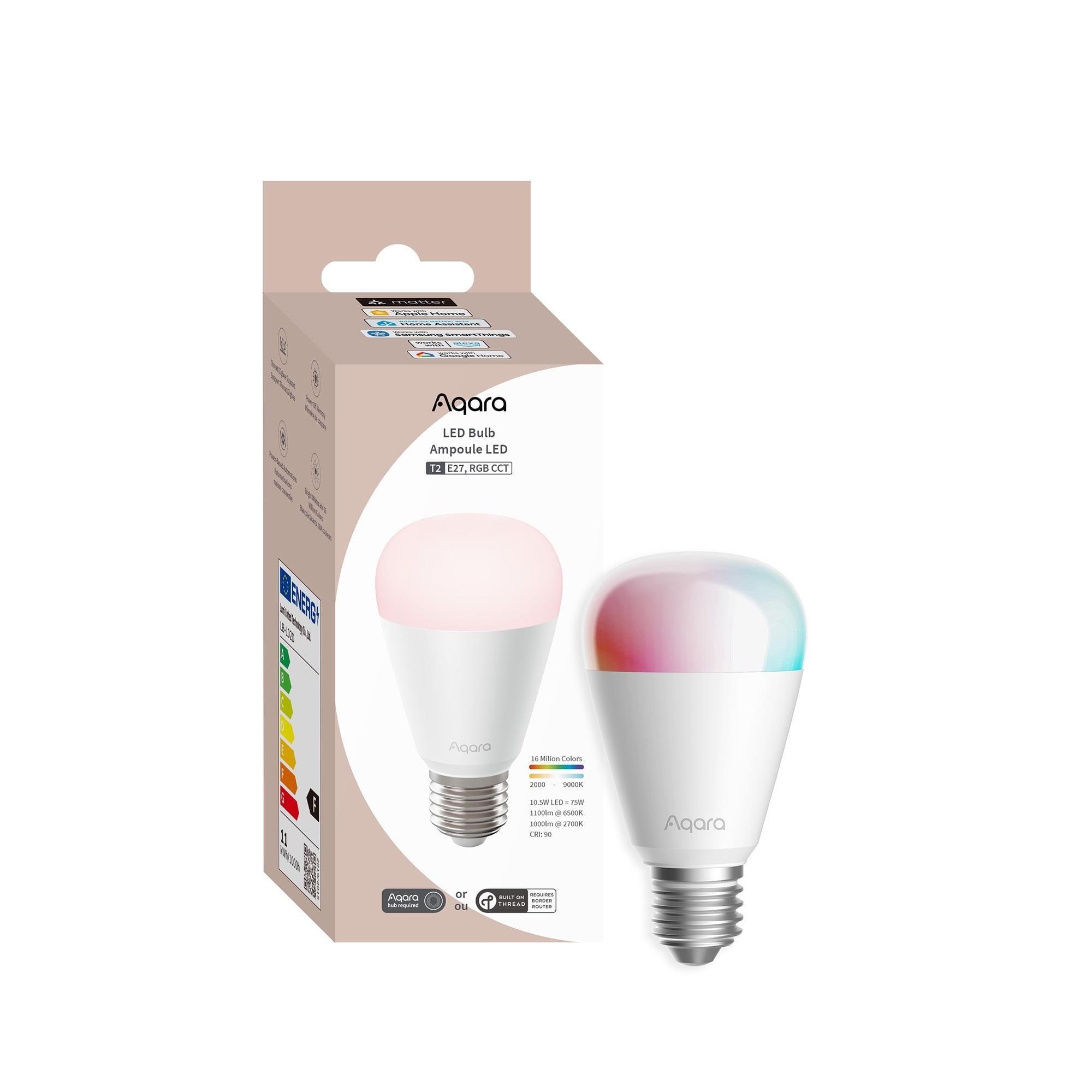 Aqara Akıllı Led Ampül (Rgb Cct, E27, 75W, 1100lm) T2 LB-L02D (Apple Home Destekli)