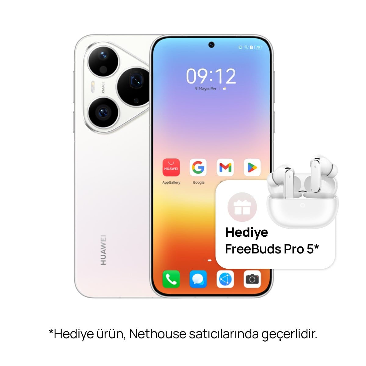 Huawei Pura 90s Pro Akıllı Telefon 12+256 GB Ekran, Beyaz