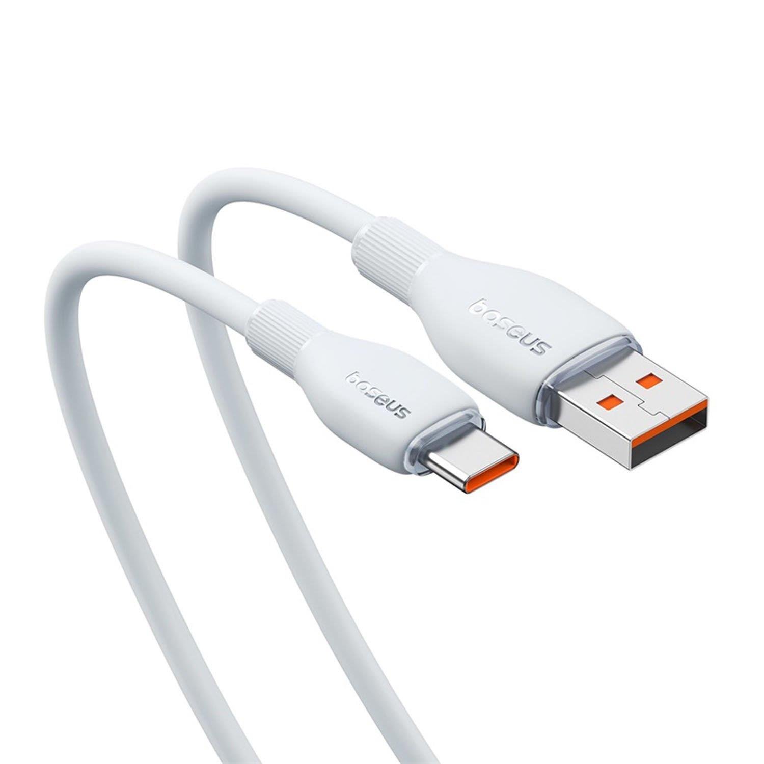 Baseus Pudding Hızlı Şarj Özellikli USB Type-C 100W Kablo 1.2M Beyaz
