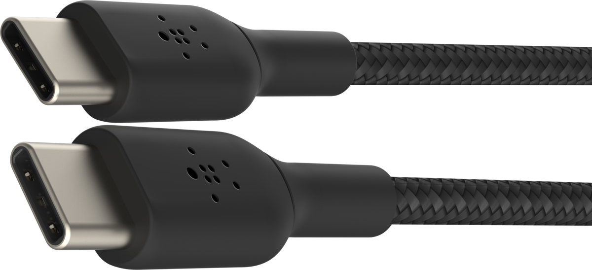 Belkin Boost Charge 60W Örgülü USB-C - USB-C Kablosu 1m, Siyah