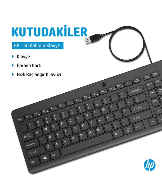 HP 150 Kablolu Klavye 664R5AA