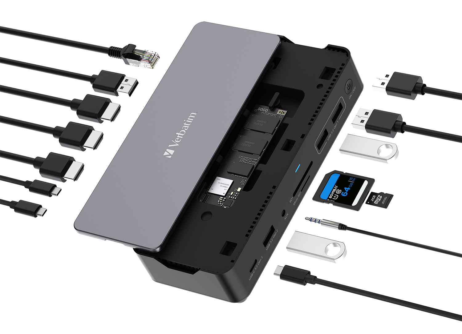 32173-891 USB-C PRO DOCKING STATION 15 PORT WITH SSD SLOT CDS-15S