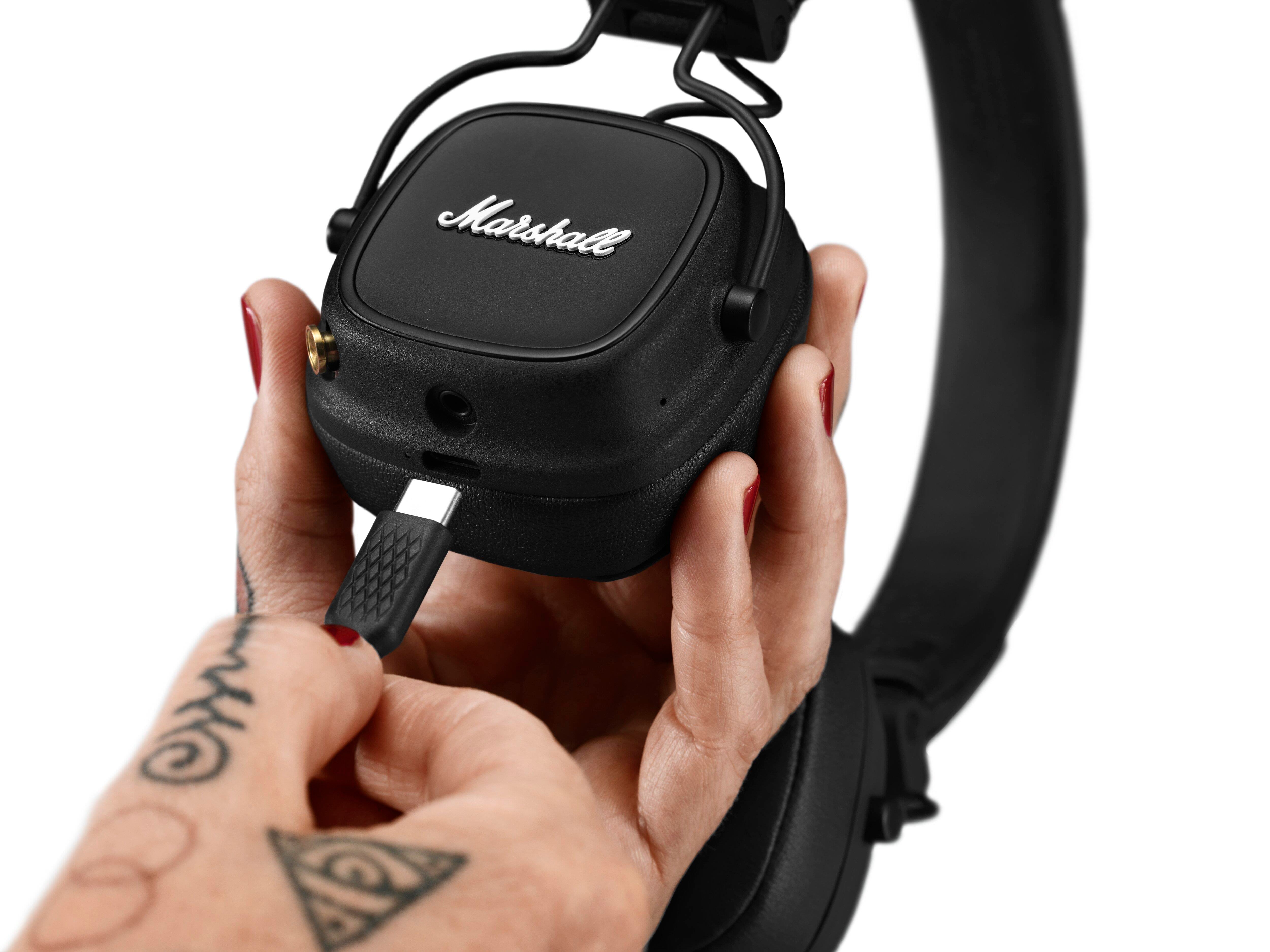 az Marshall MAJOR Ⅳ　ブラック　bluetooth MARSHALL MAJOR IV BLUETOOTH KABLOSUZ KATLANABİLİR KULAK ÜSTÜ