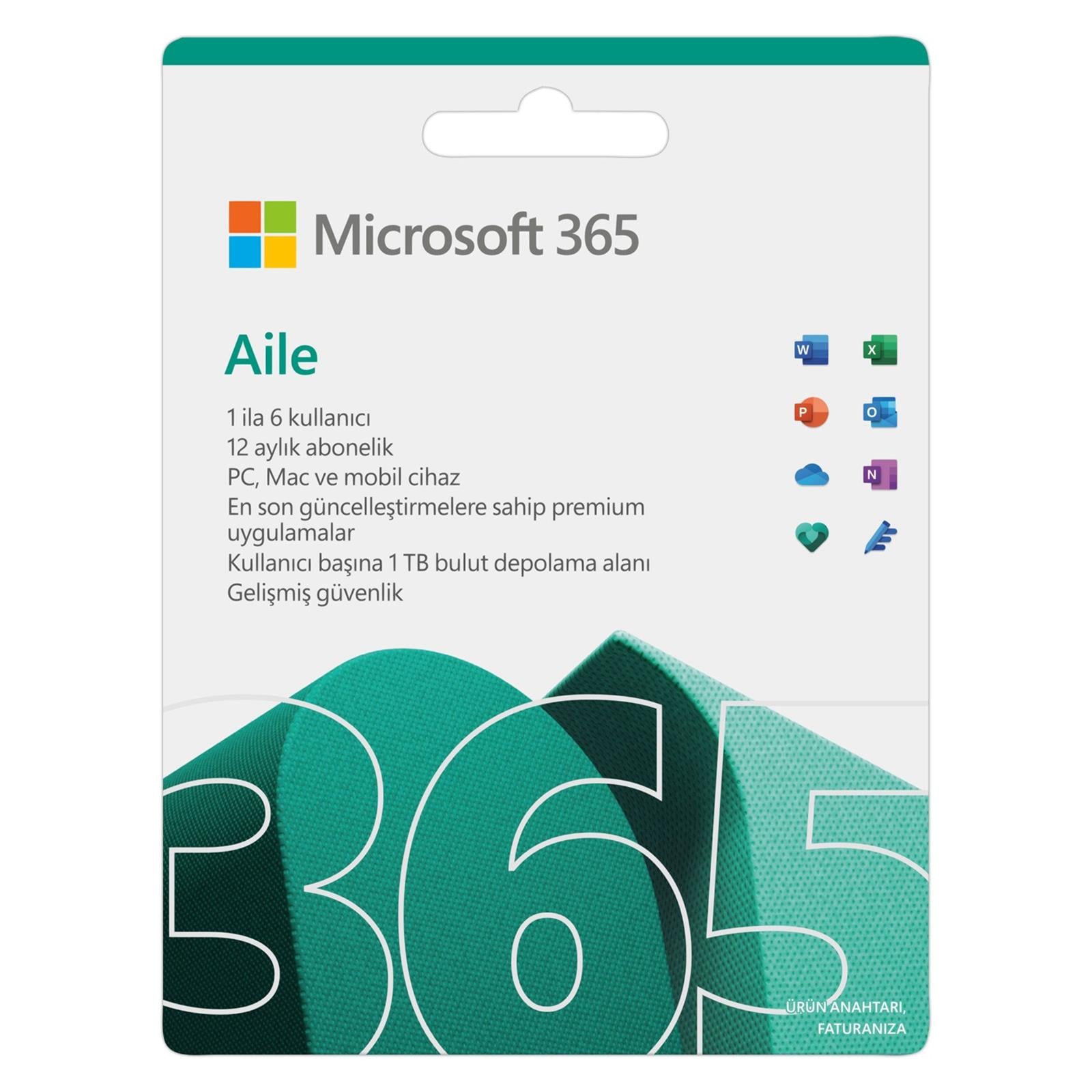 Microsoft Office 365 Aile Abonelik 1 YIL ESD TR - (6GQ-00086)