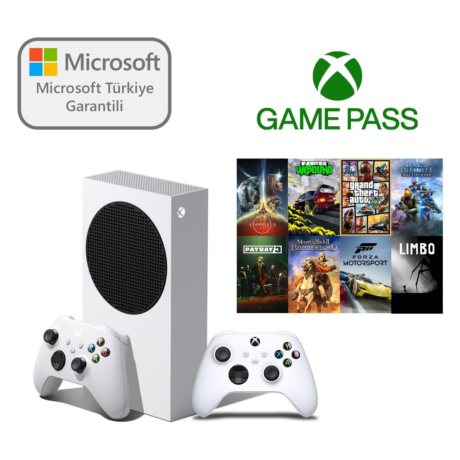 Microsoft RRS-00010 Xbox Series S 512GB SSD Oyun Konsolu Beyaz + 1 Kol Beyaz + 1 Yıl Gamepass ( Microsoft Türkiye Garantili )