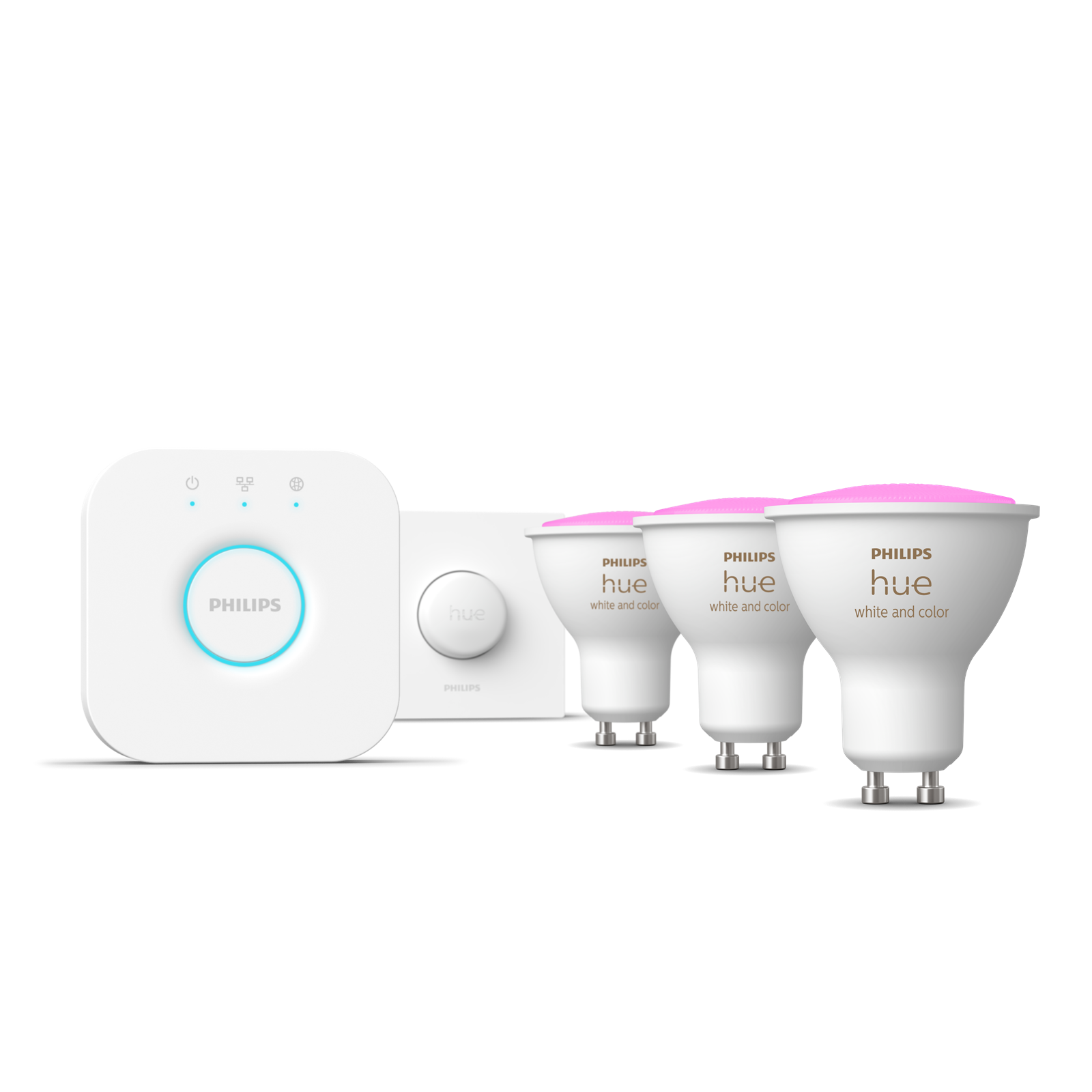 Philips 4.3w Renkli Akl. Bşl. Seti 3lü Akl. Butonlu Gu10 Bt. - 929001953116