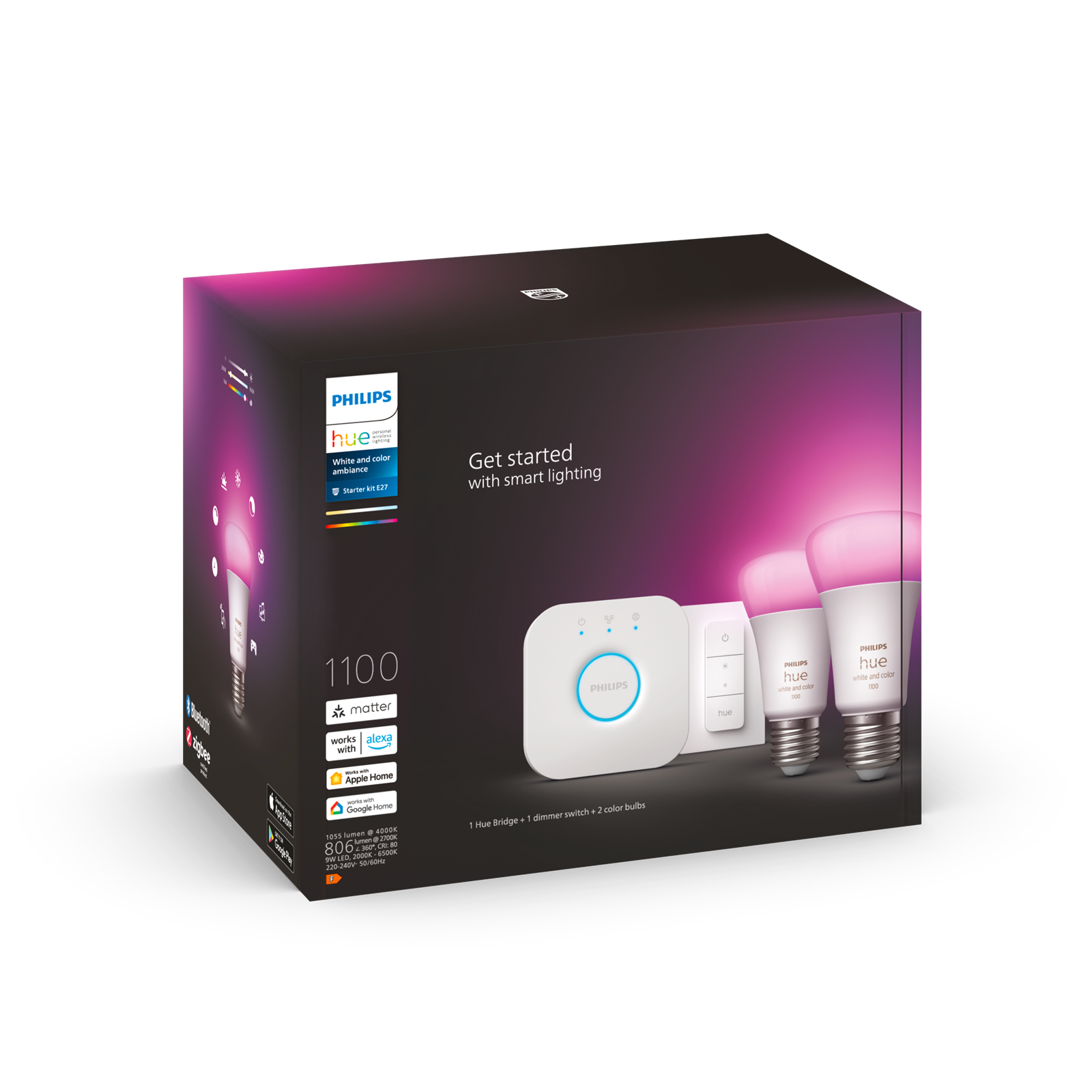 Philips 9-75w Renkli Akıllı Başlangıç Seti 2 Li Kumandalı E27 Blt Özellikli