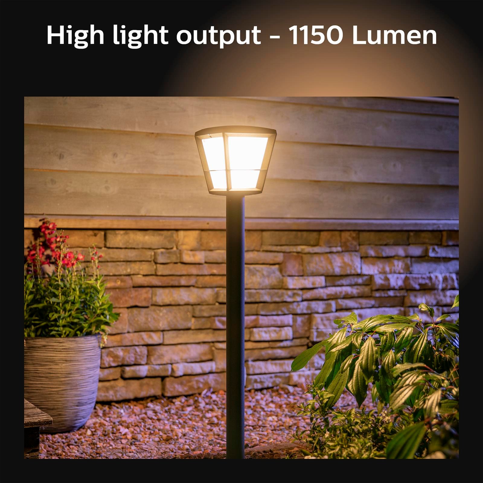 Philips Econic Uzun Direk Bahçe Lambası Siyah - 915005732701