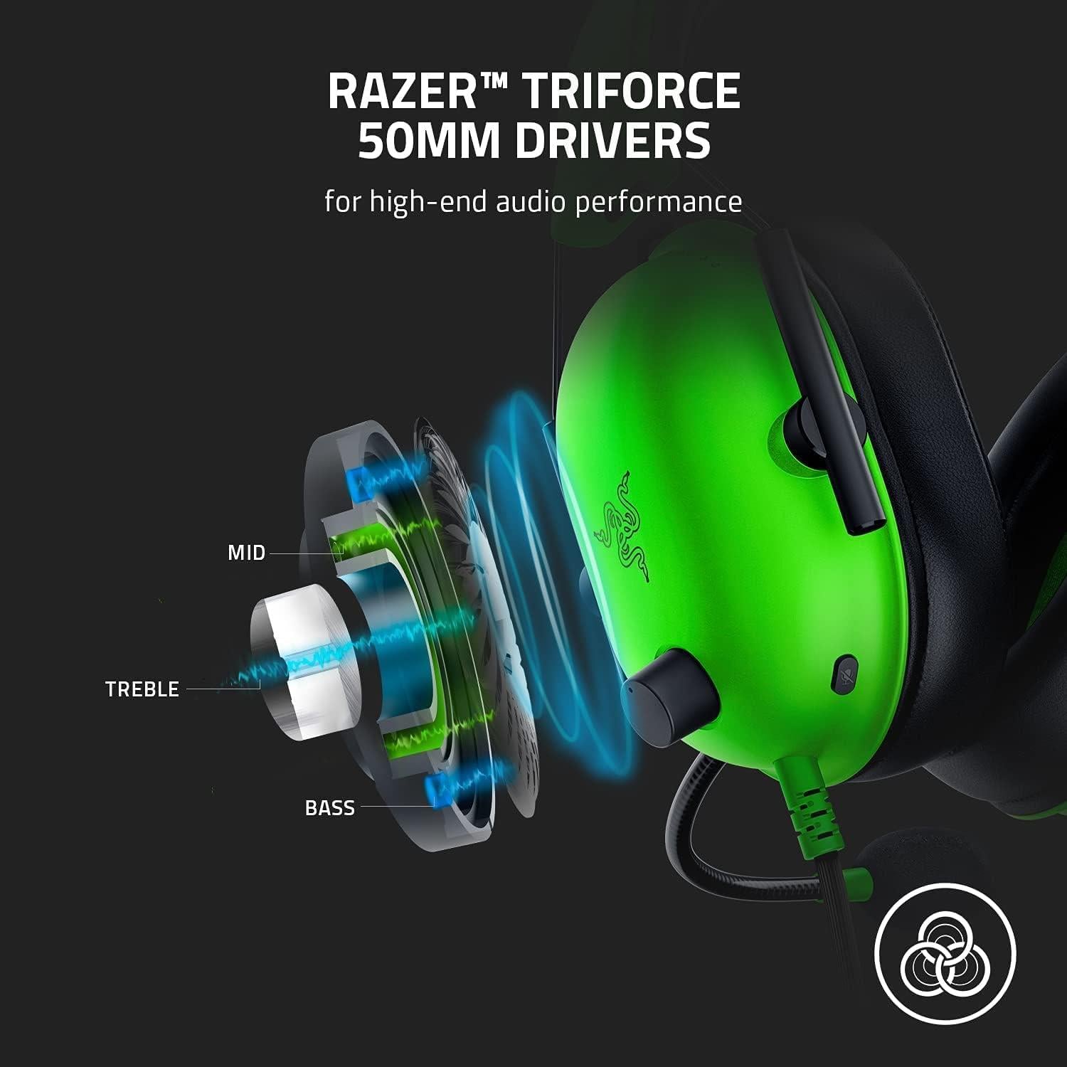 Razer BlackShark V2 X - Premium Espor Oyuncu Kulaklığı - Yeşil