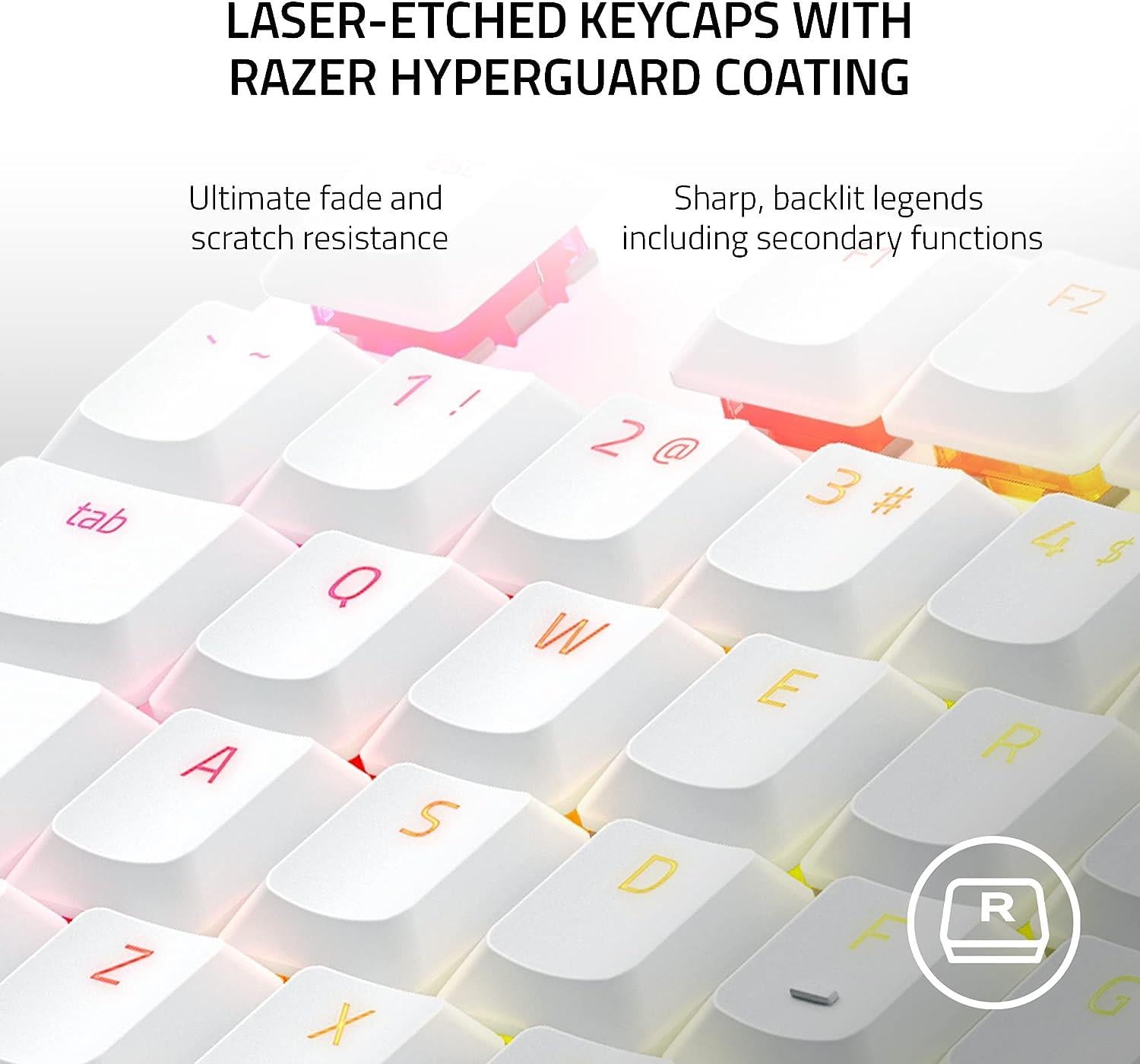 Razer Deathstalker V2 PRO Tenkeyless TKL Optical Red Switch Beyaz Kablosuz Mekanik Gaming Klavye