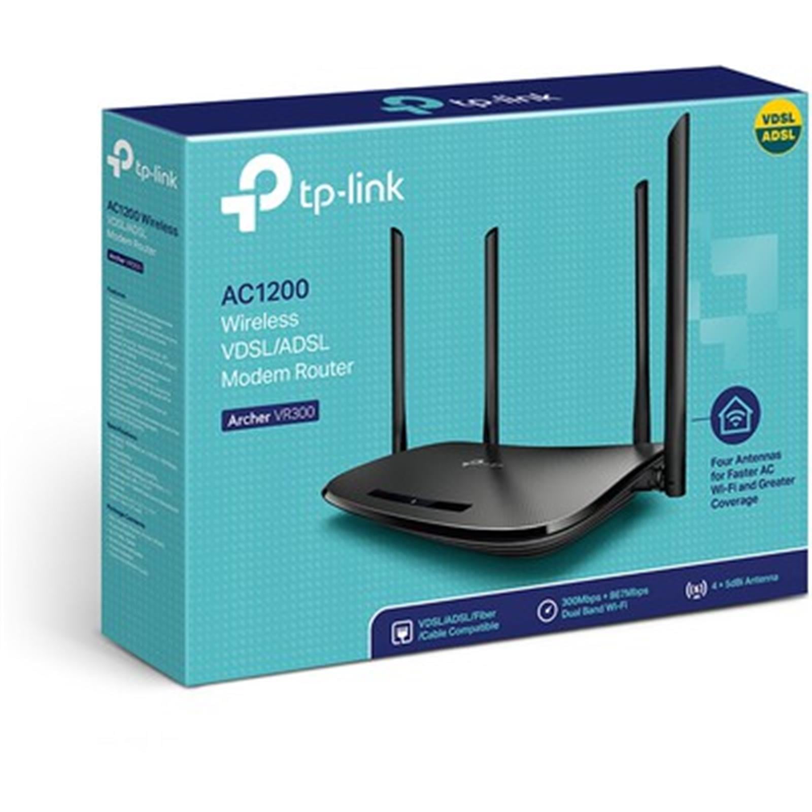 TP-Link AC1200 Wireless VDSL/ADSL Modem Router (ARCHER-VR300)