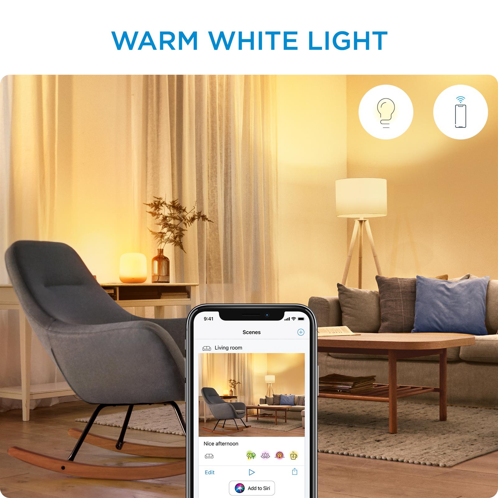 WIZ Wi-fi Filam. Amber Cam Beyaz 4,9-25w C35 E14 Akl. Ampul - 929003017701