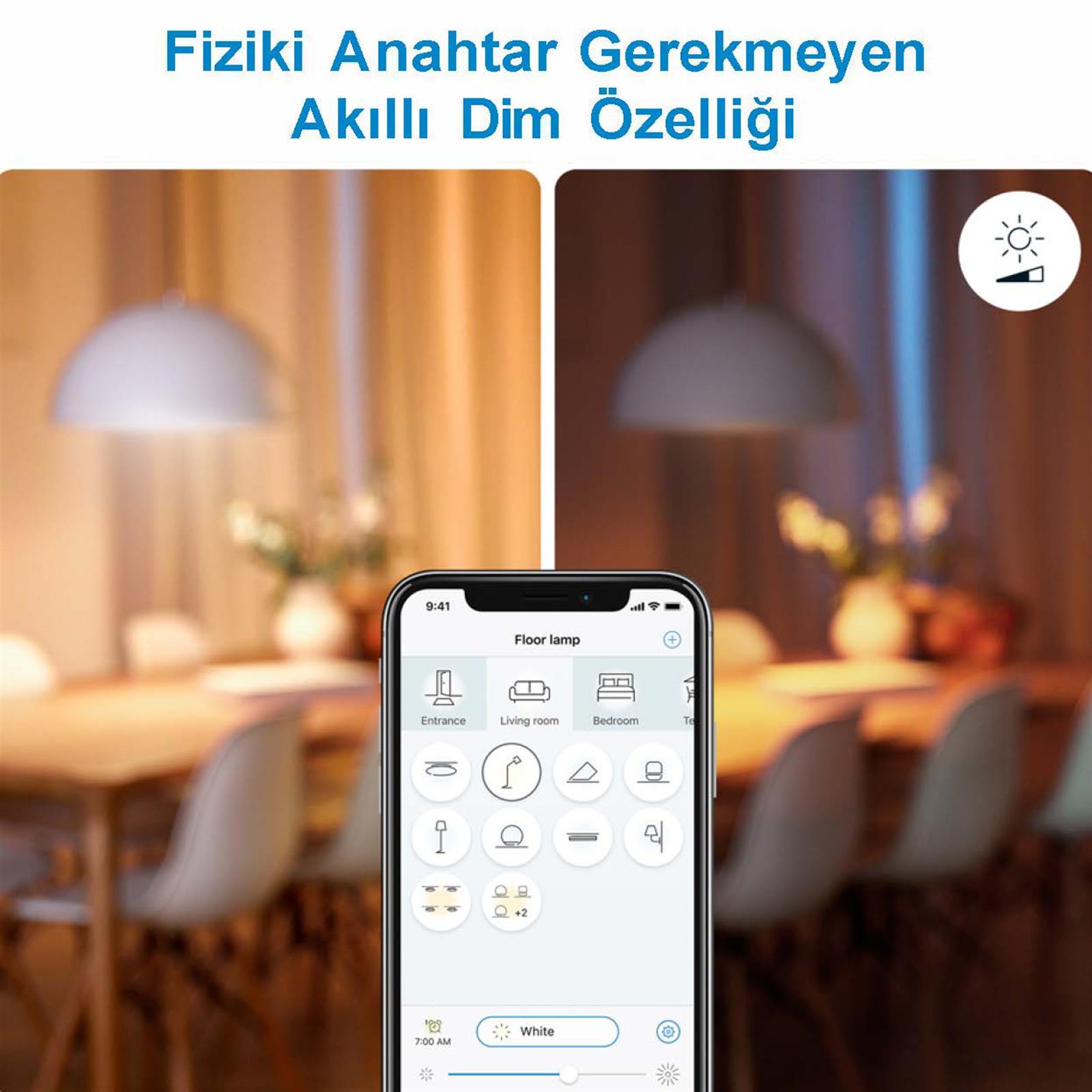 WIZ Wi-fi Filam. Amber Cam Beyaz 4,9-25w C35 E14 Akl. Ampul - 929003017701