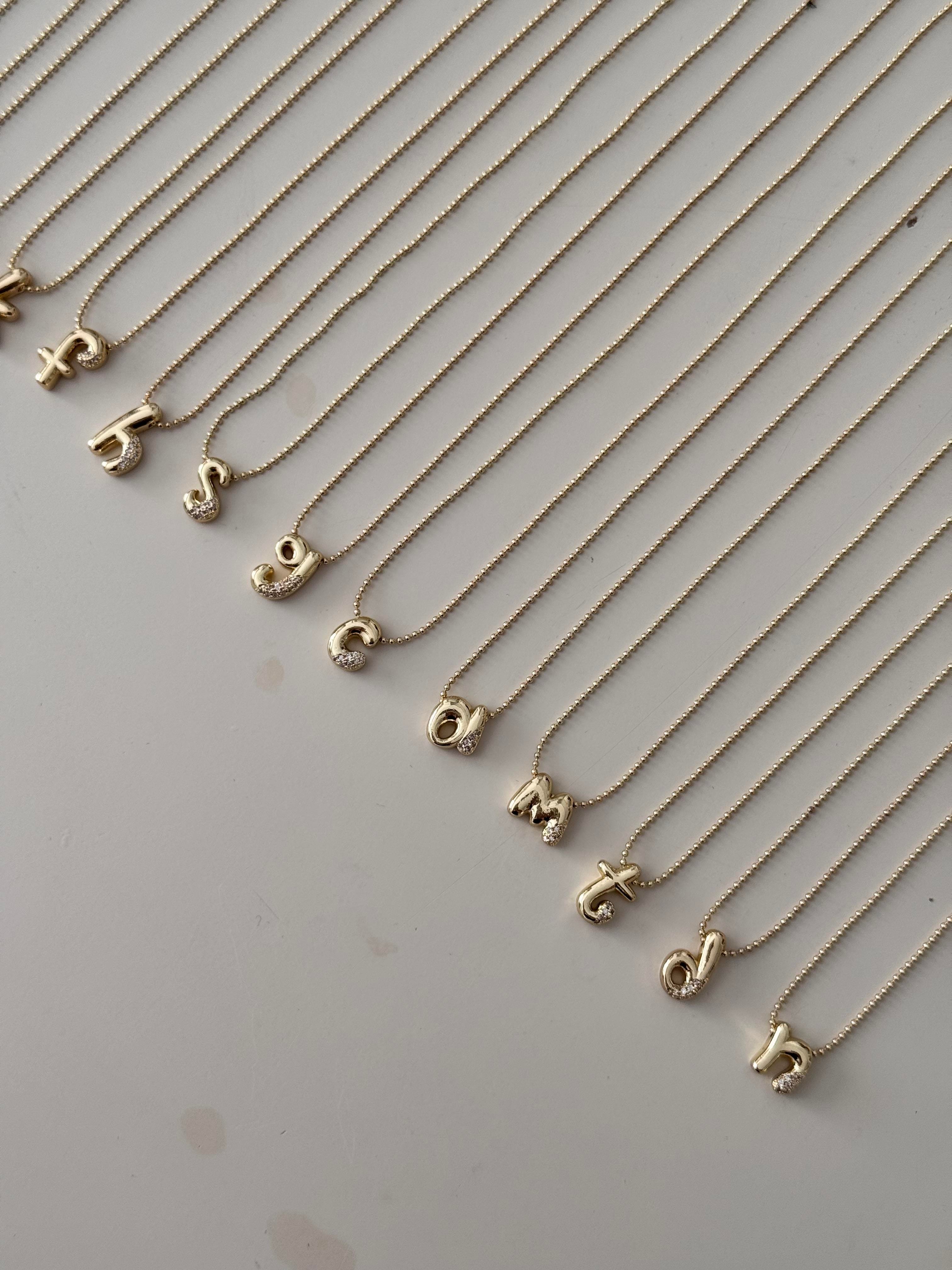 14k Çelik Küçük Harf Kolye