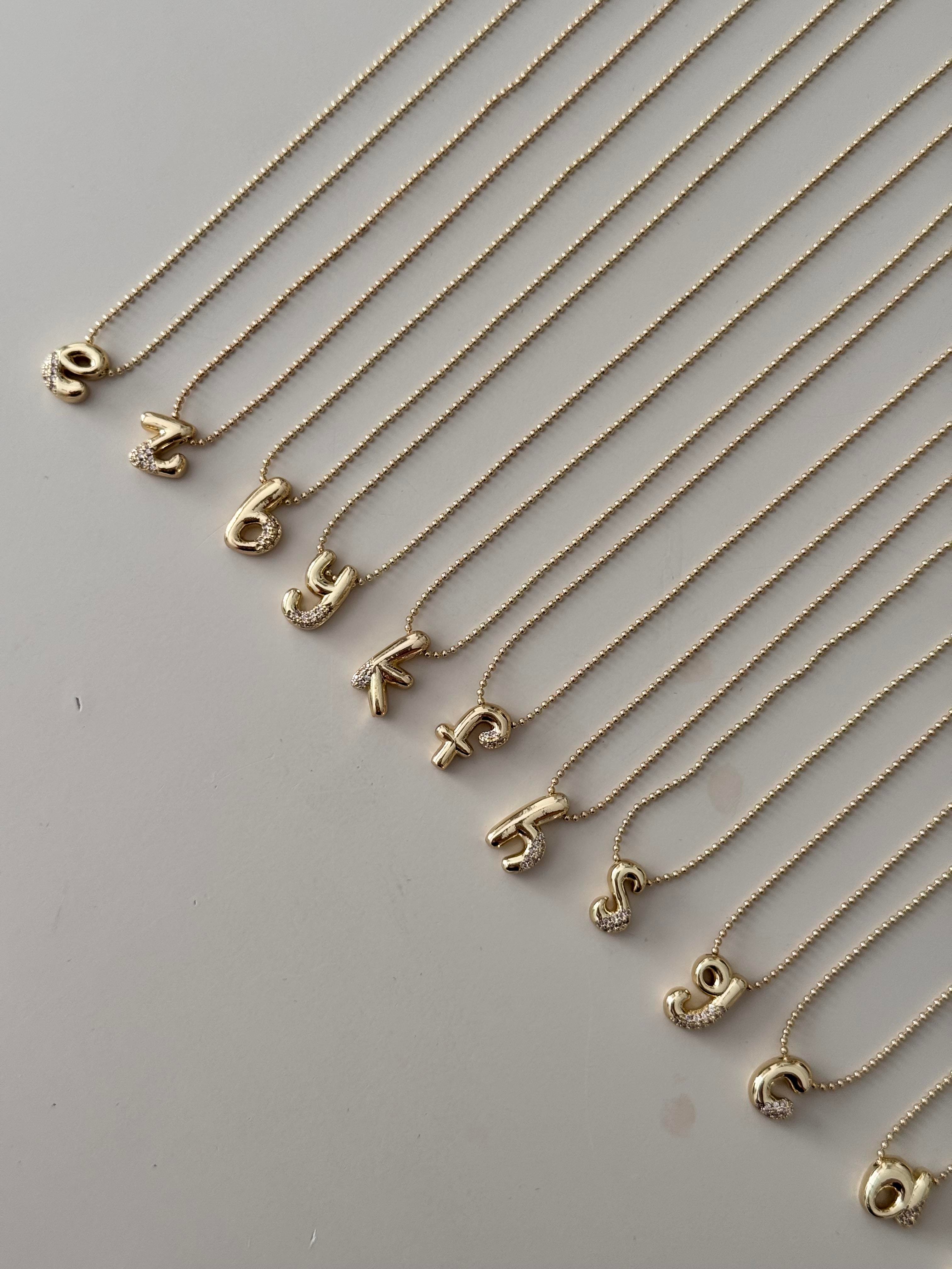 14k Çelik Küçük Harf Kolye