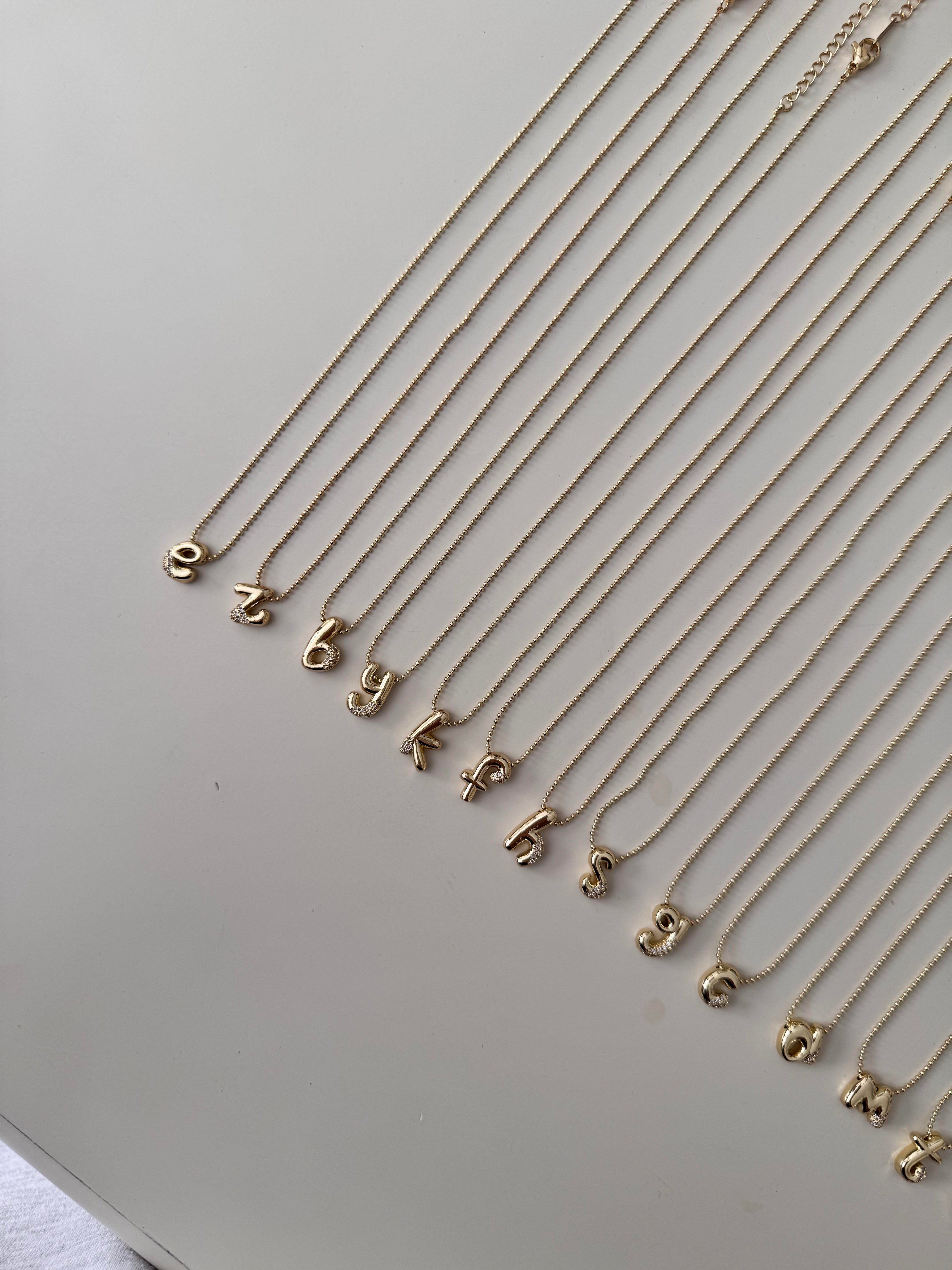14k Çelik Küçük Harf Kolye