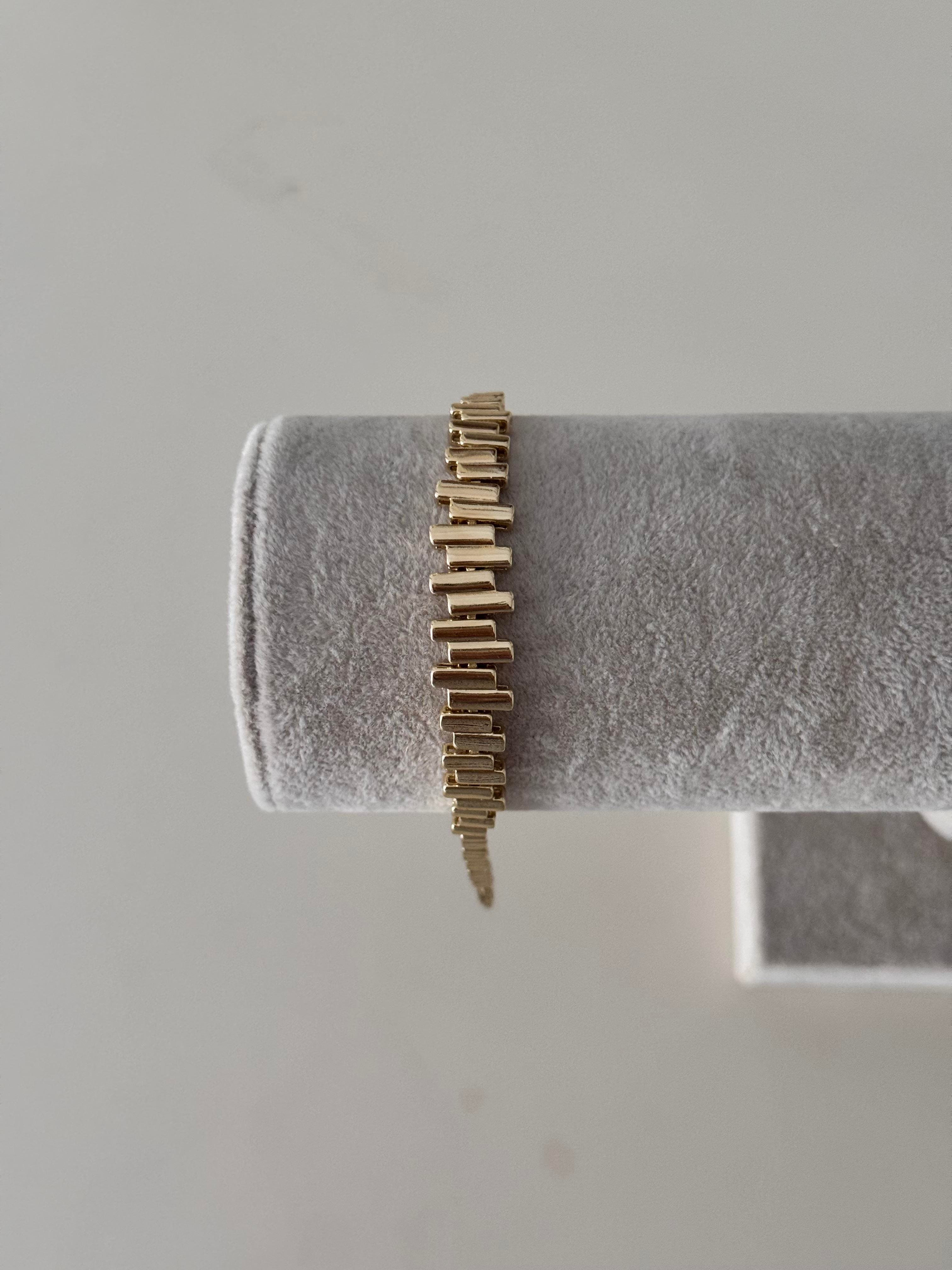 14k düz gold çizgi bileklik