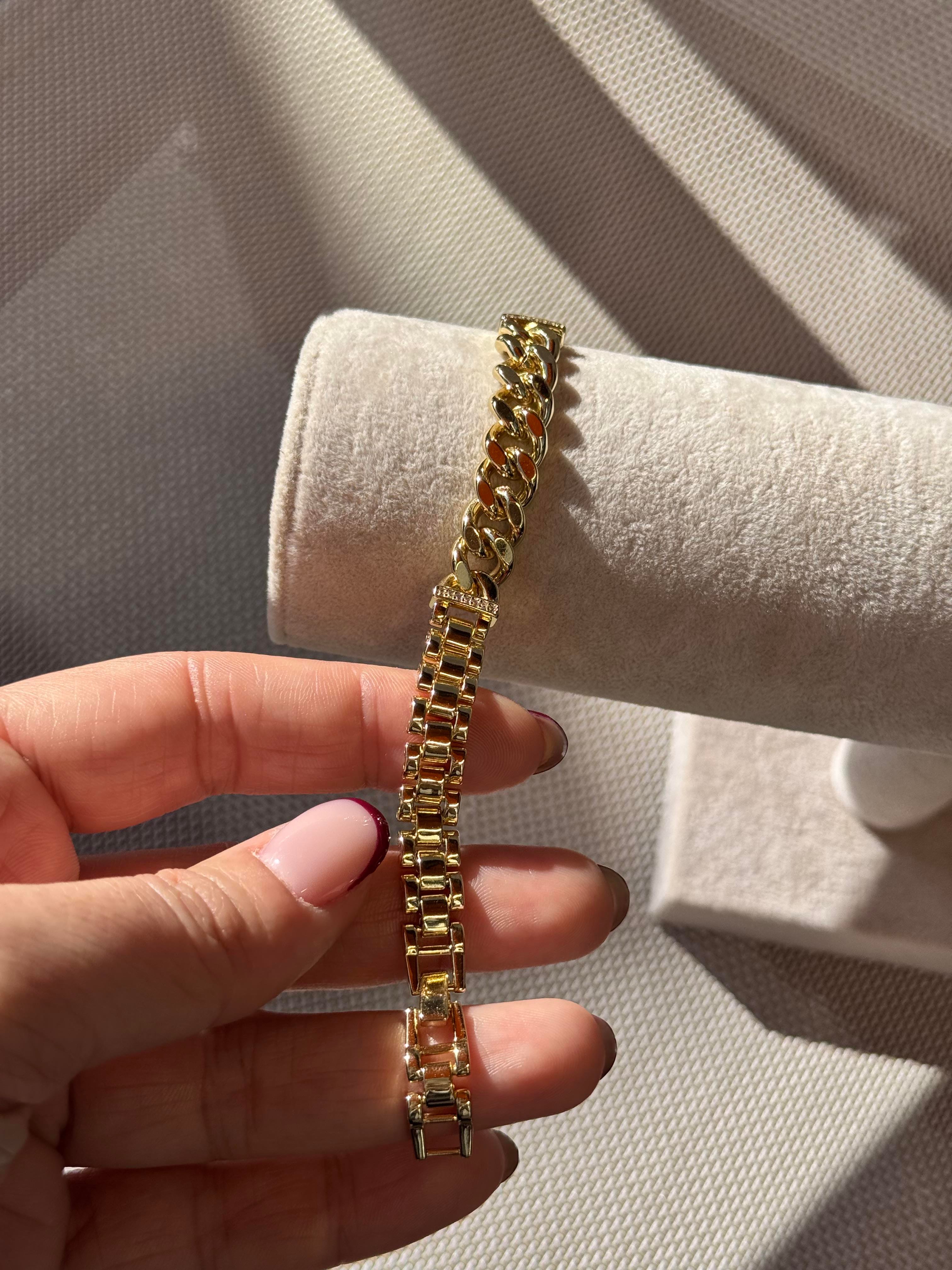 14k geçişli zincir bileklik