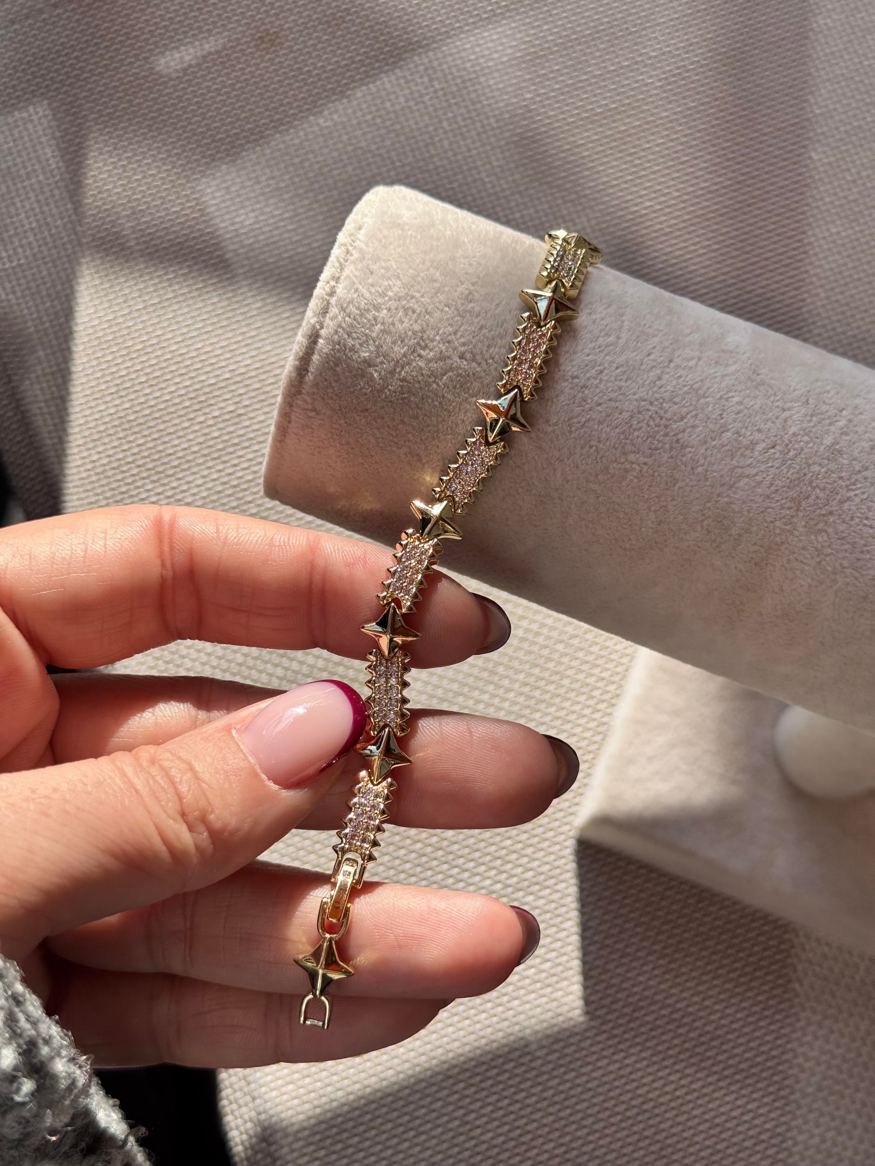 14k taşlı marka bileklik