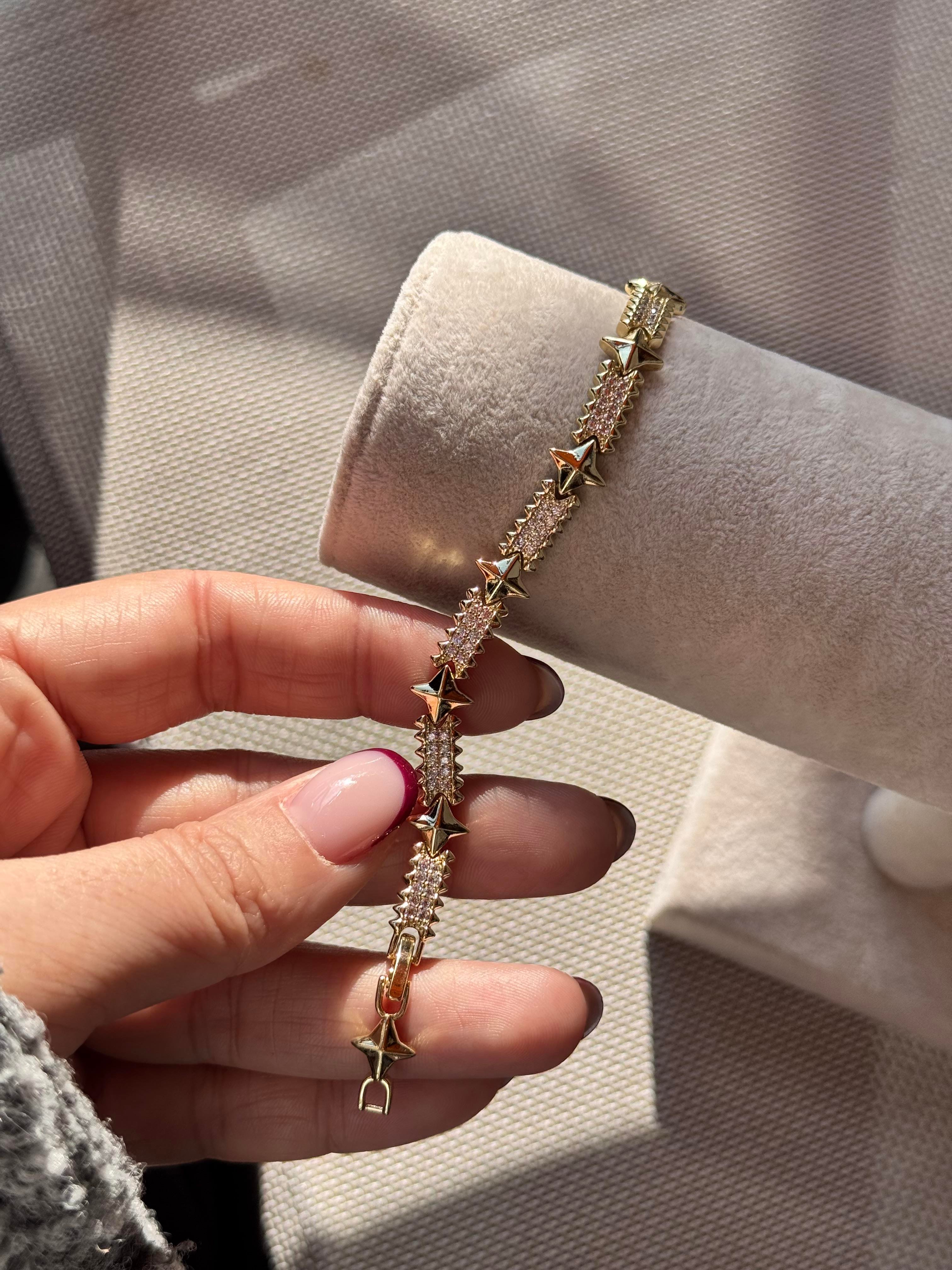 14k taşlı marka bileklik