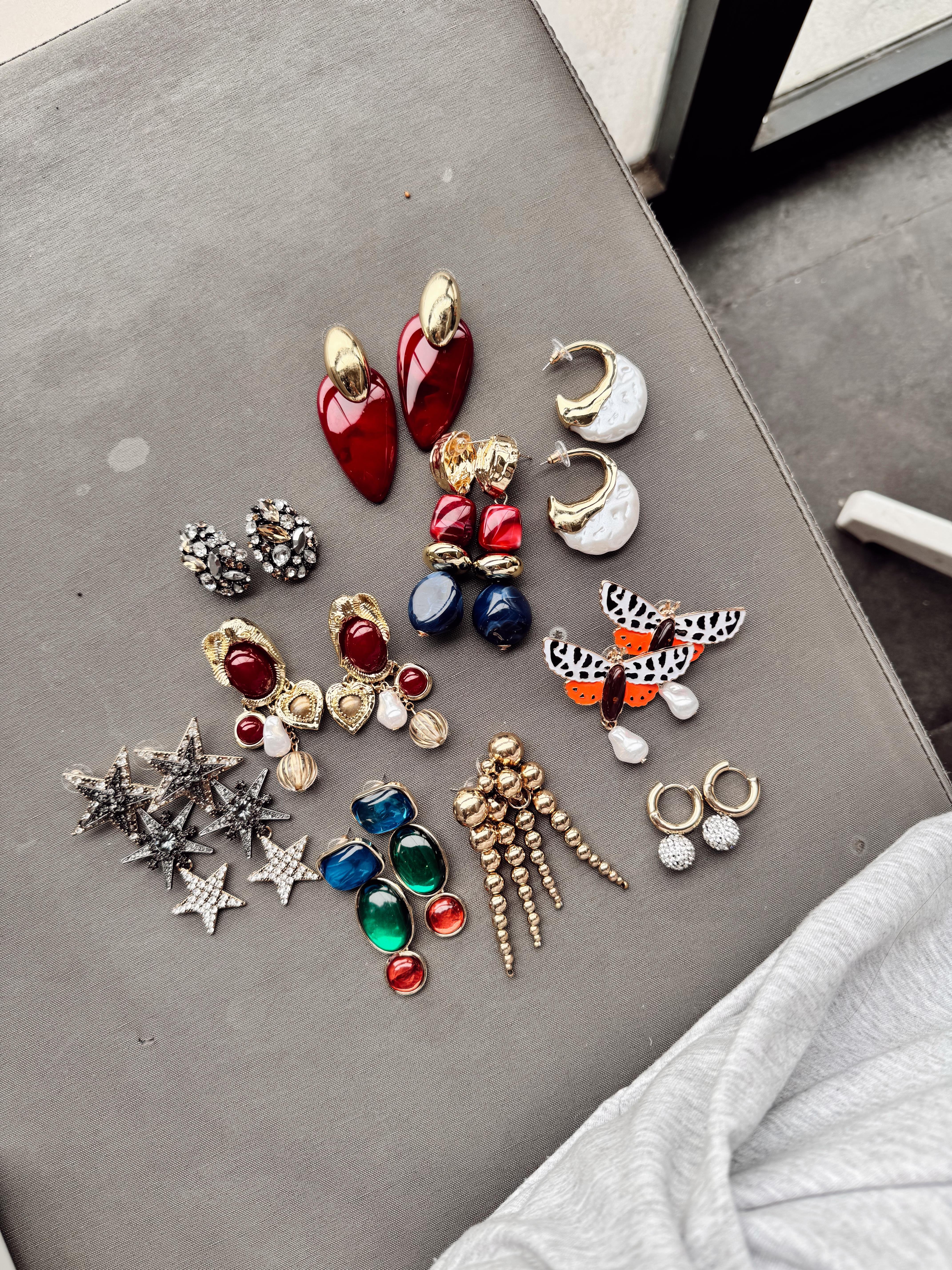 Gold iki renk ZARA küpe 