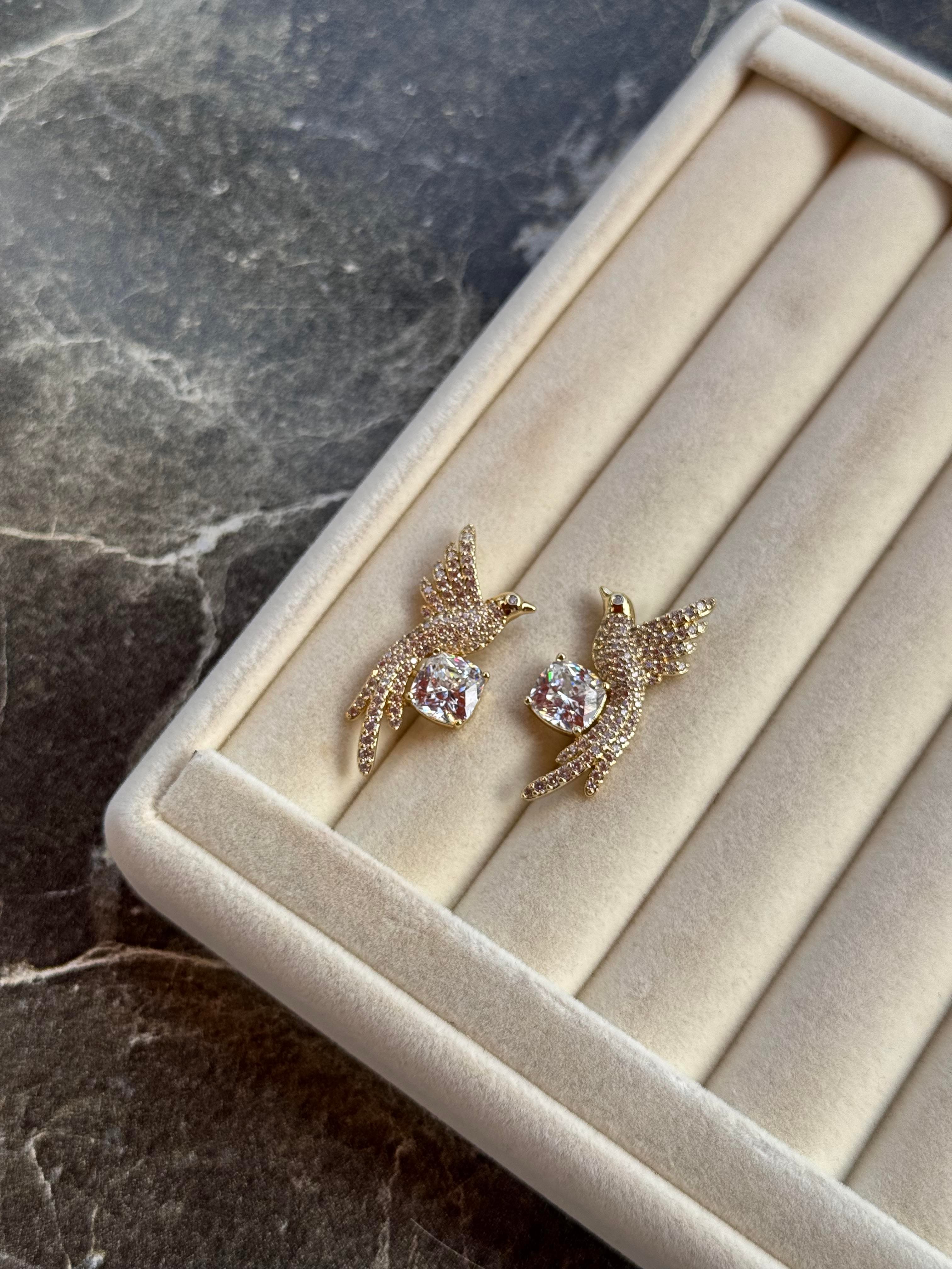 Özel Seri anka kuşu küpe