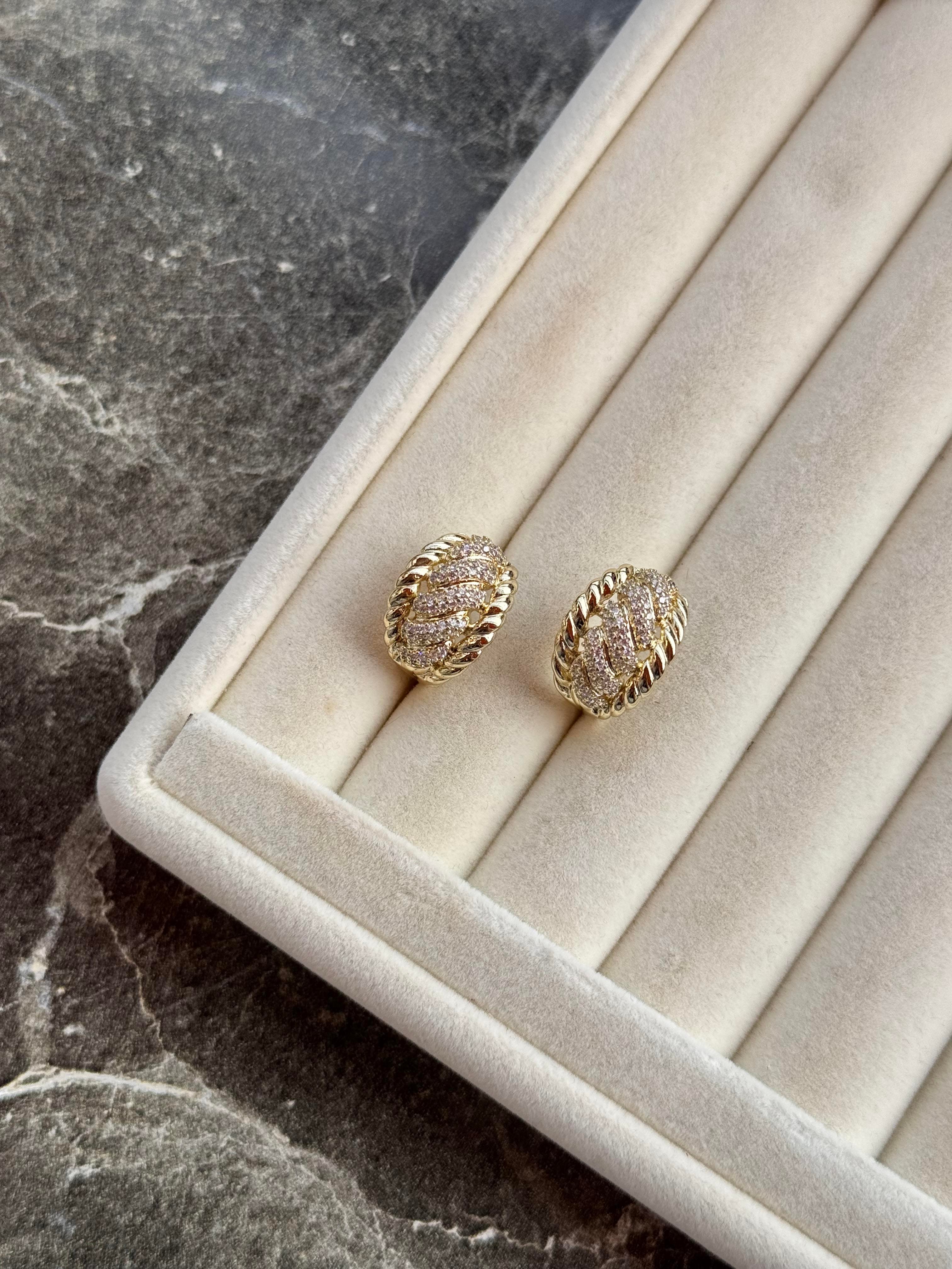 Özel Seri burgu detaylı halka küpe