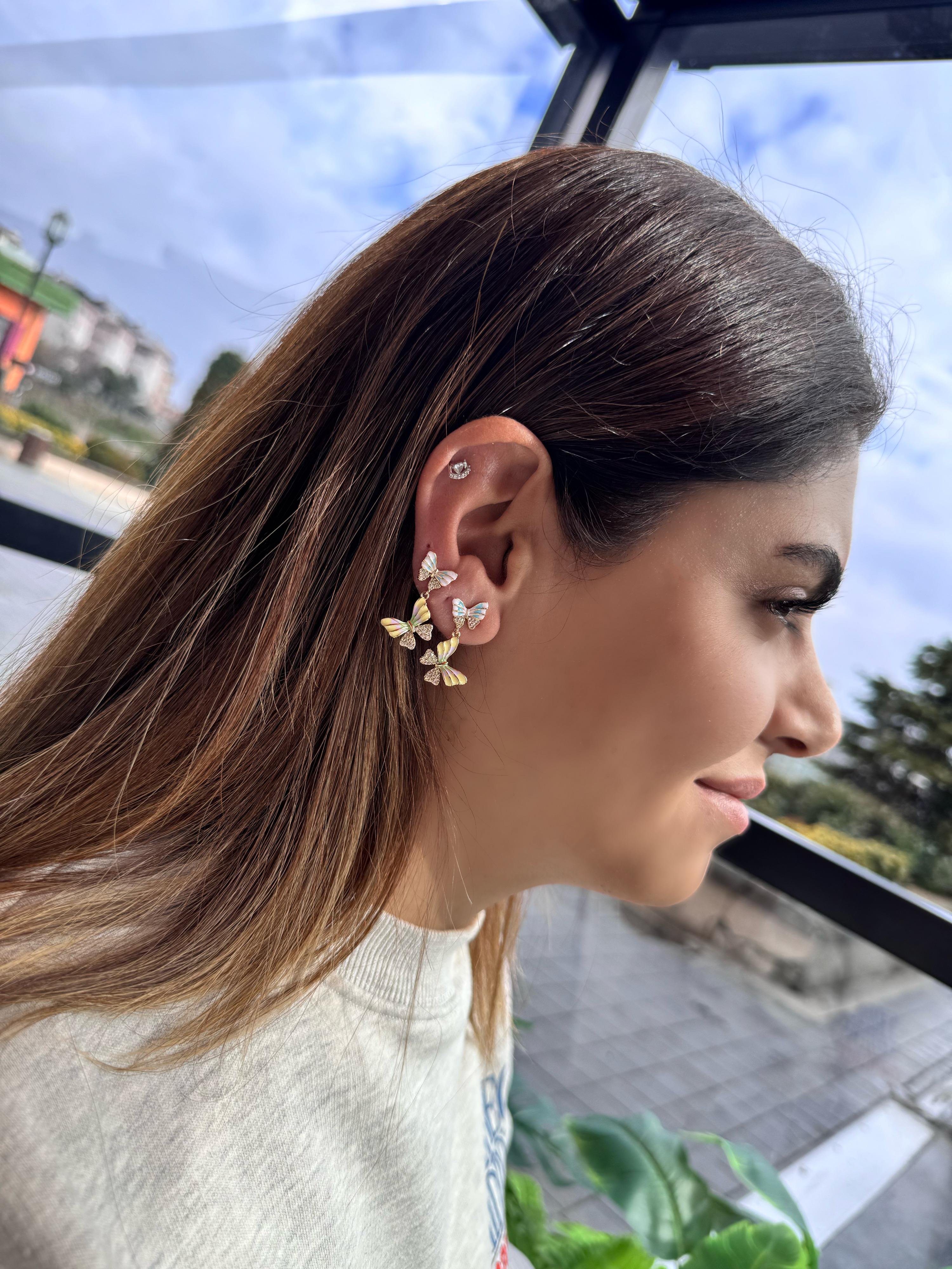 Özel Seri kelebek küpe