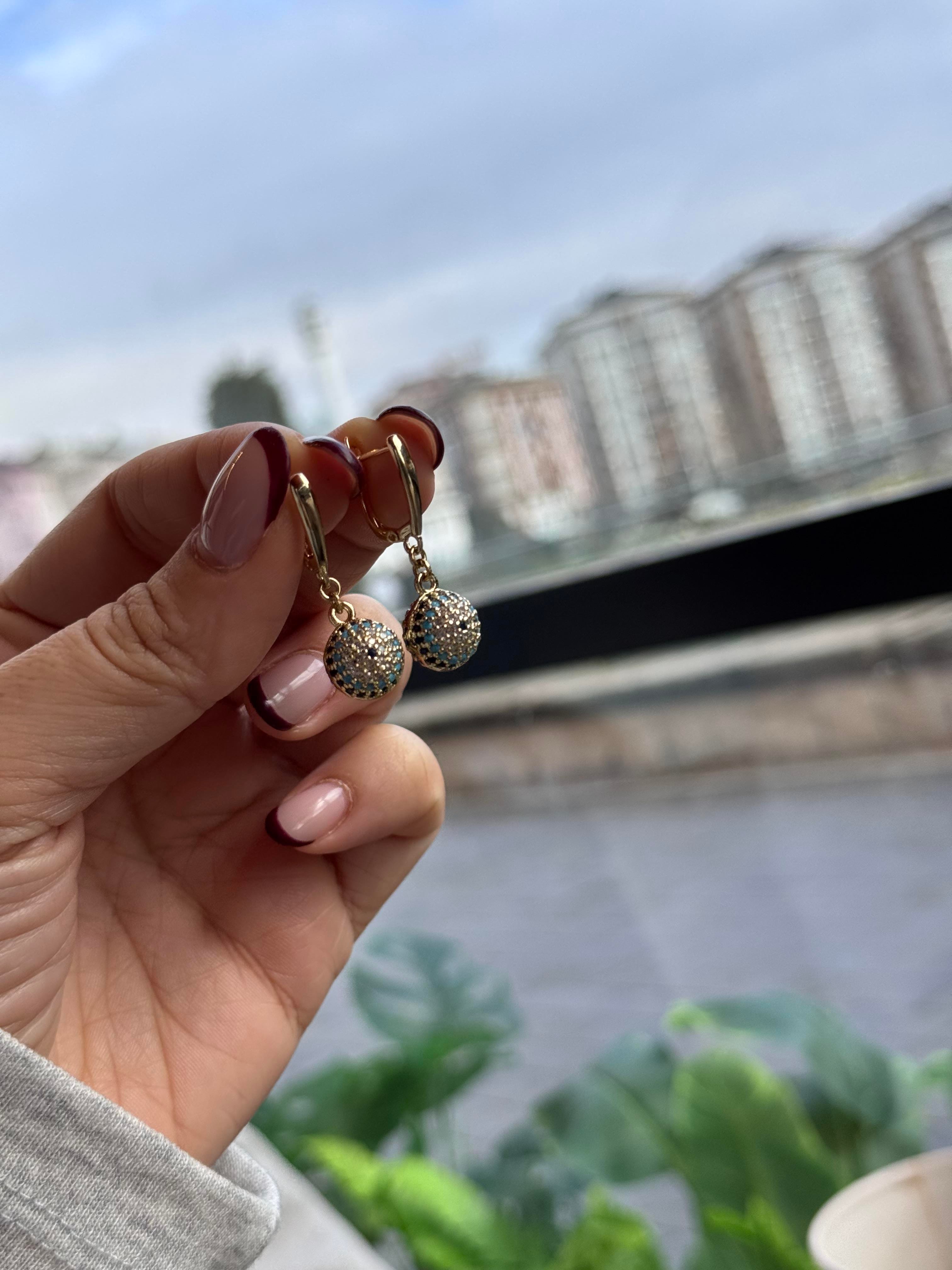 Özel Seri nazar boncuğu Küpe