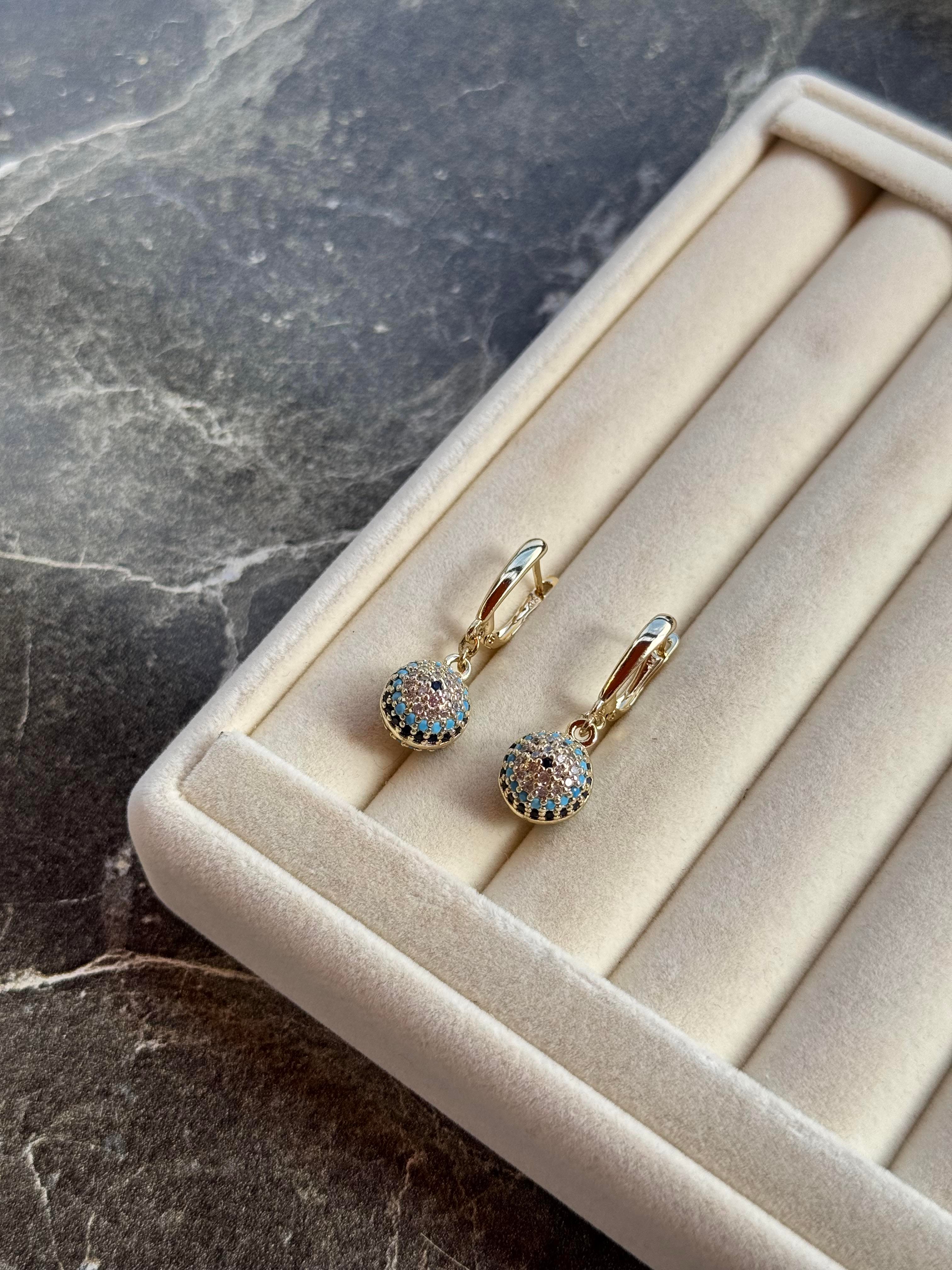 Özel Seri nazar boncuğu Küpe